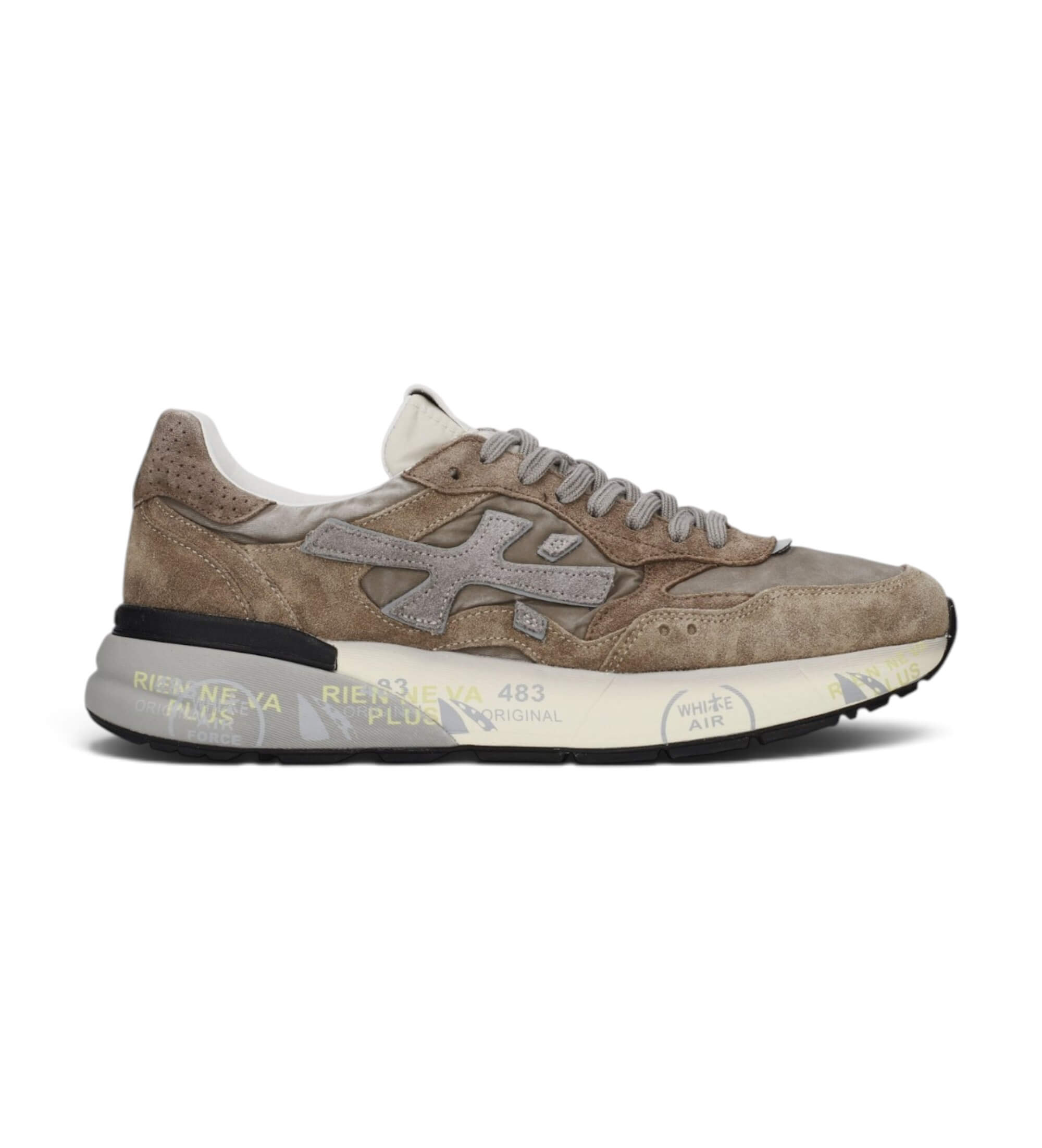 Premiata für Herren. MICK0.1 Ledersneaker Mick0.1taupe (41), Braun, Wohnung, Schnürsenkel, Lässig