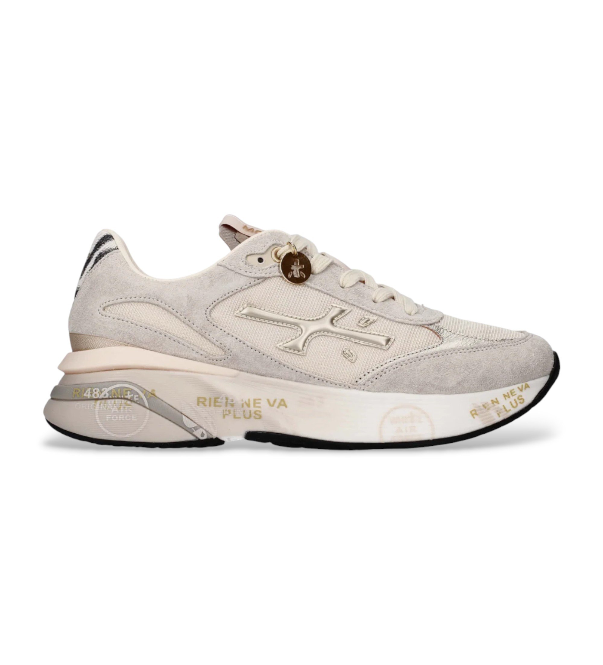 Premiata für Damen. MOERUND Moerund off-white Leder Turnschuhe (41), Weiß, Wohnung, Schnürsenkel, Lässig