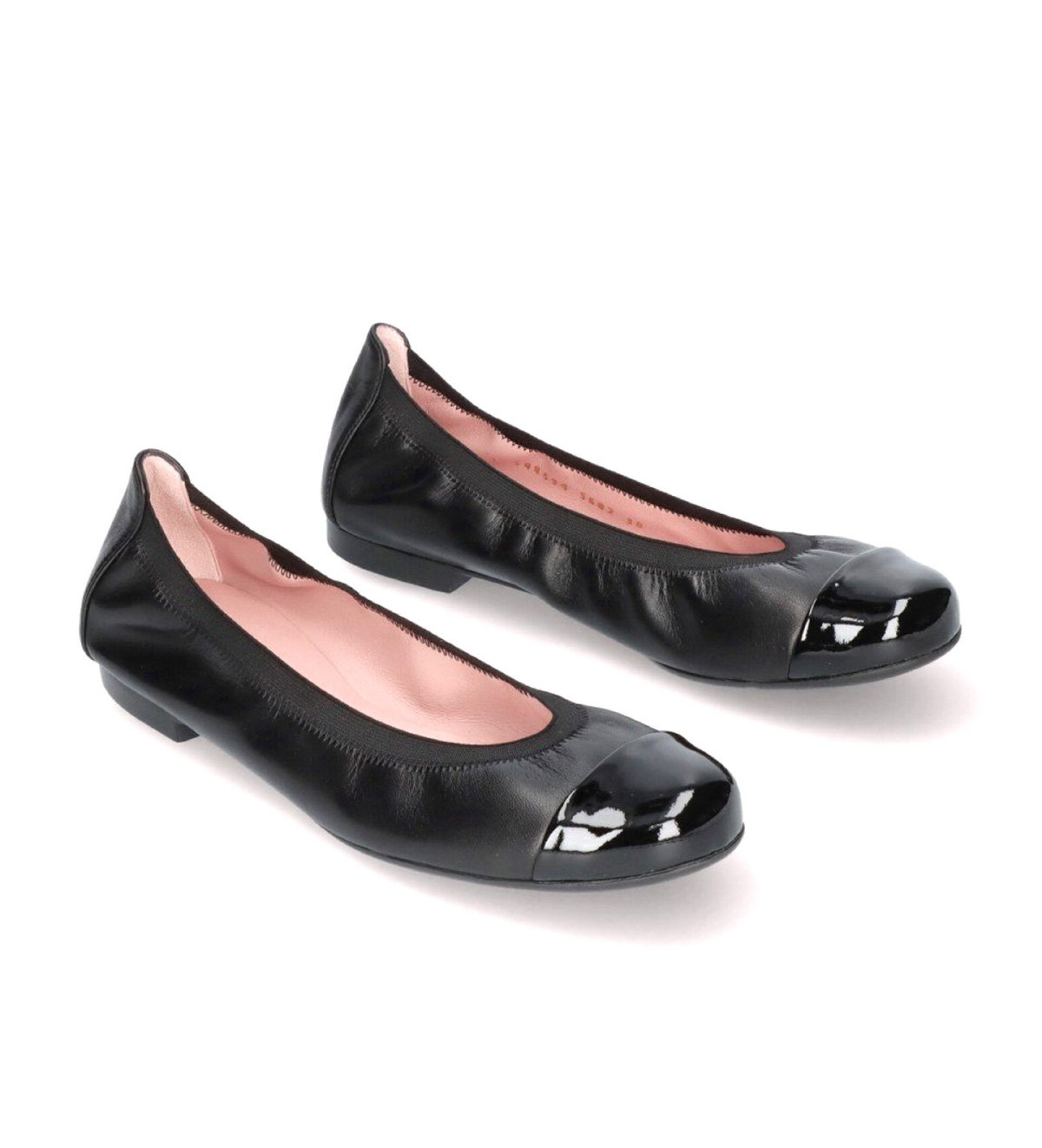 Pretty Ballerinas für Damen. 48780 Shirley Leder Ballerinas schwarz (36), Wohnung, Keine, Lässig