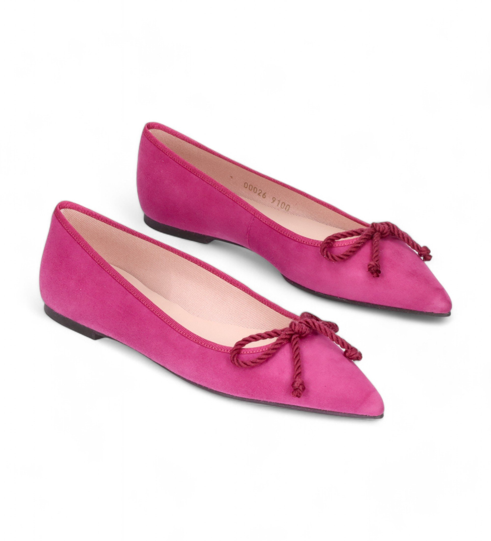Pretty Ballerinas für Damen. 47987 Ella rosa Schuhe (36), Stoff, Wohnung, 1 bis 3 cm, Keine, Lässig