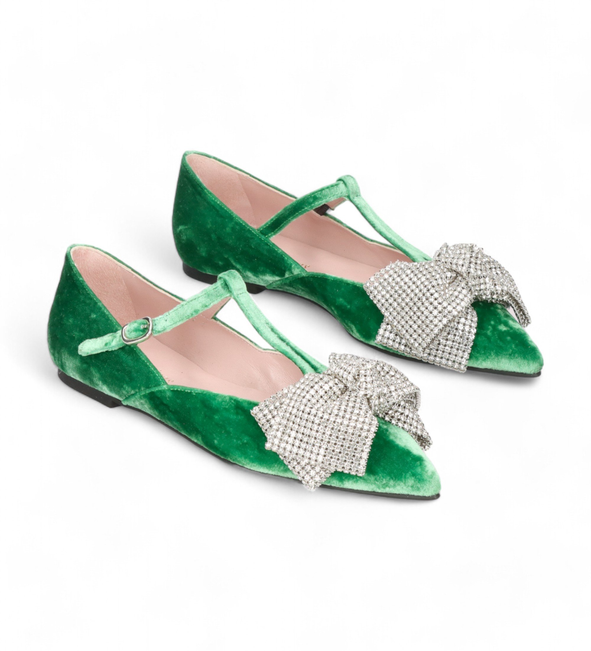 Pretty Ballerinas für Damen. 51620 Ella grüne Schuhe (37), Leder, Wohnung, 1 bis 3 cm, Keine, Lässig