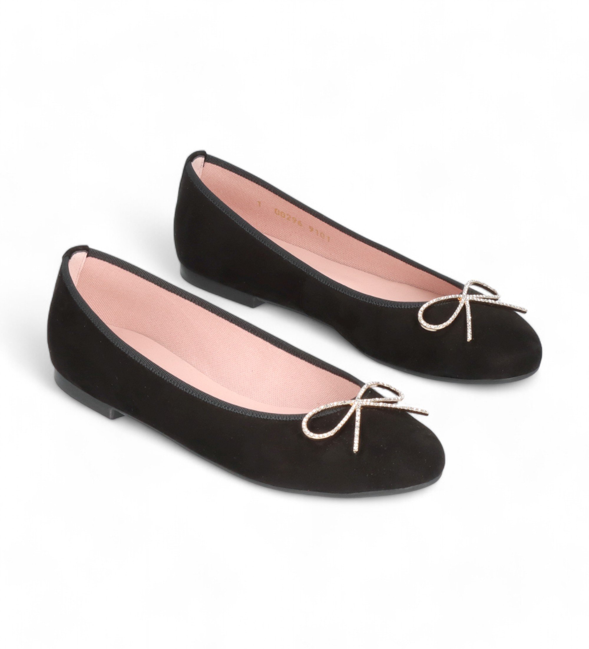 Pretty Ballerinas für Damen. 51571 Ballerinas Nicole schwarz (37), Stoff, Wohnung, 1 bis 3 cm, Keine, Lässig