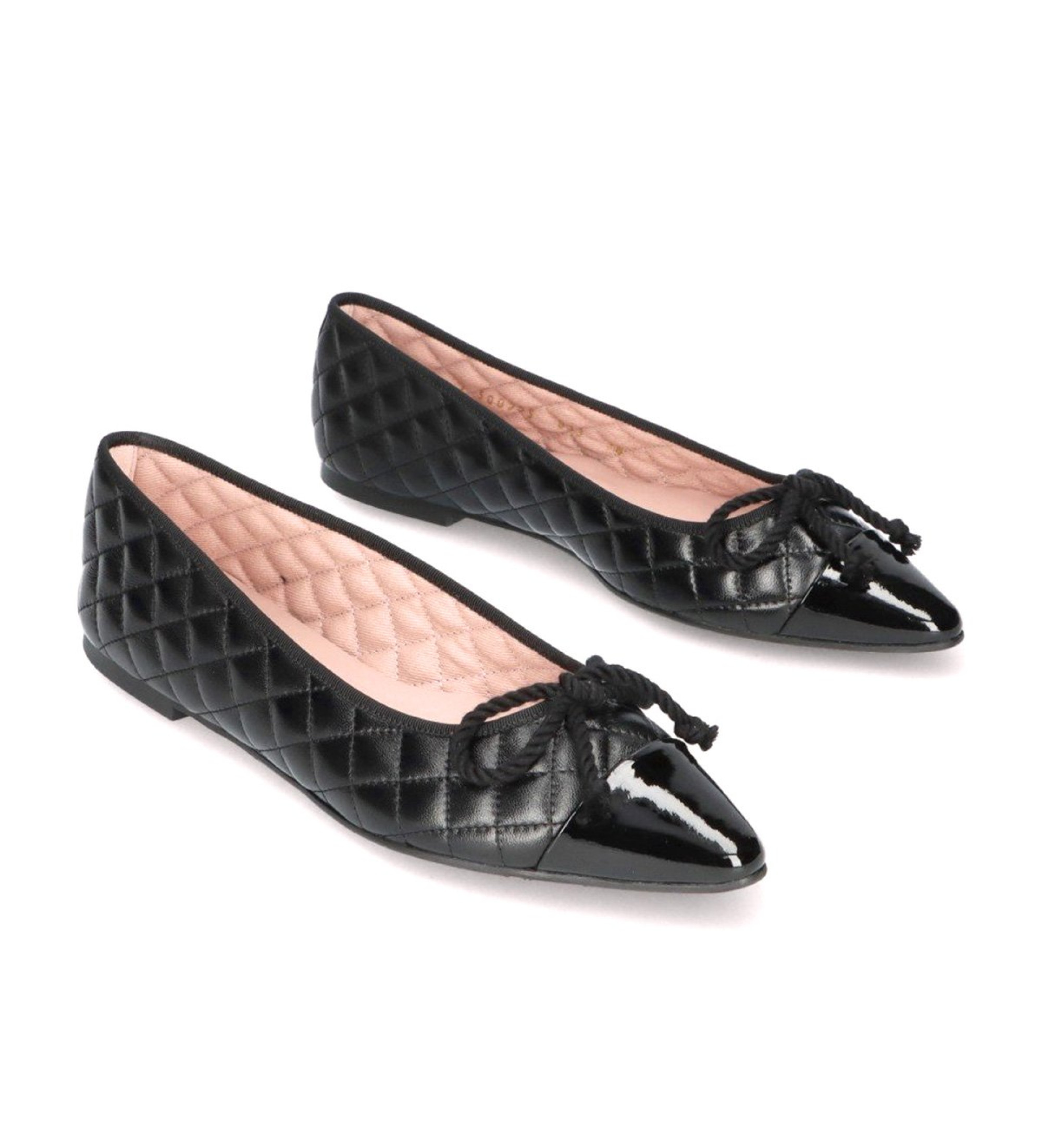 Pretty Ballerinas für Damen. 49569 Tyra Leder-Ballettpumps schwarz (37), Wohnung, Keine, Lässig
