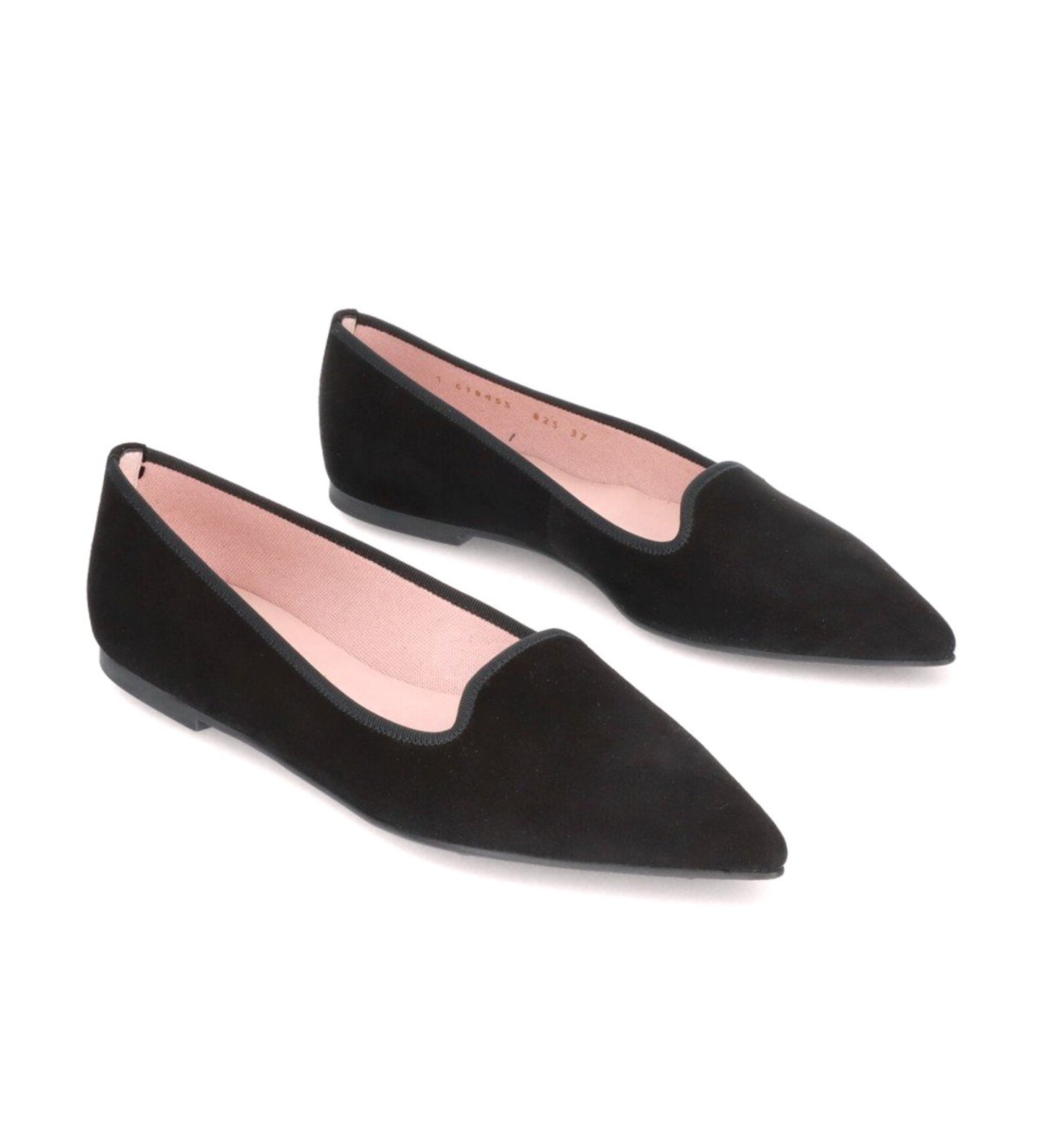 Pretty Ballerinas für Damen. 43282 Ella schwarze Lederschuhe (36), Wohnung, Wildleder, Keine, Lässig
