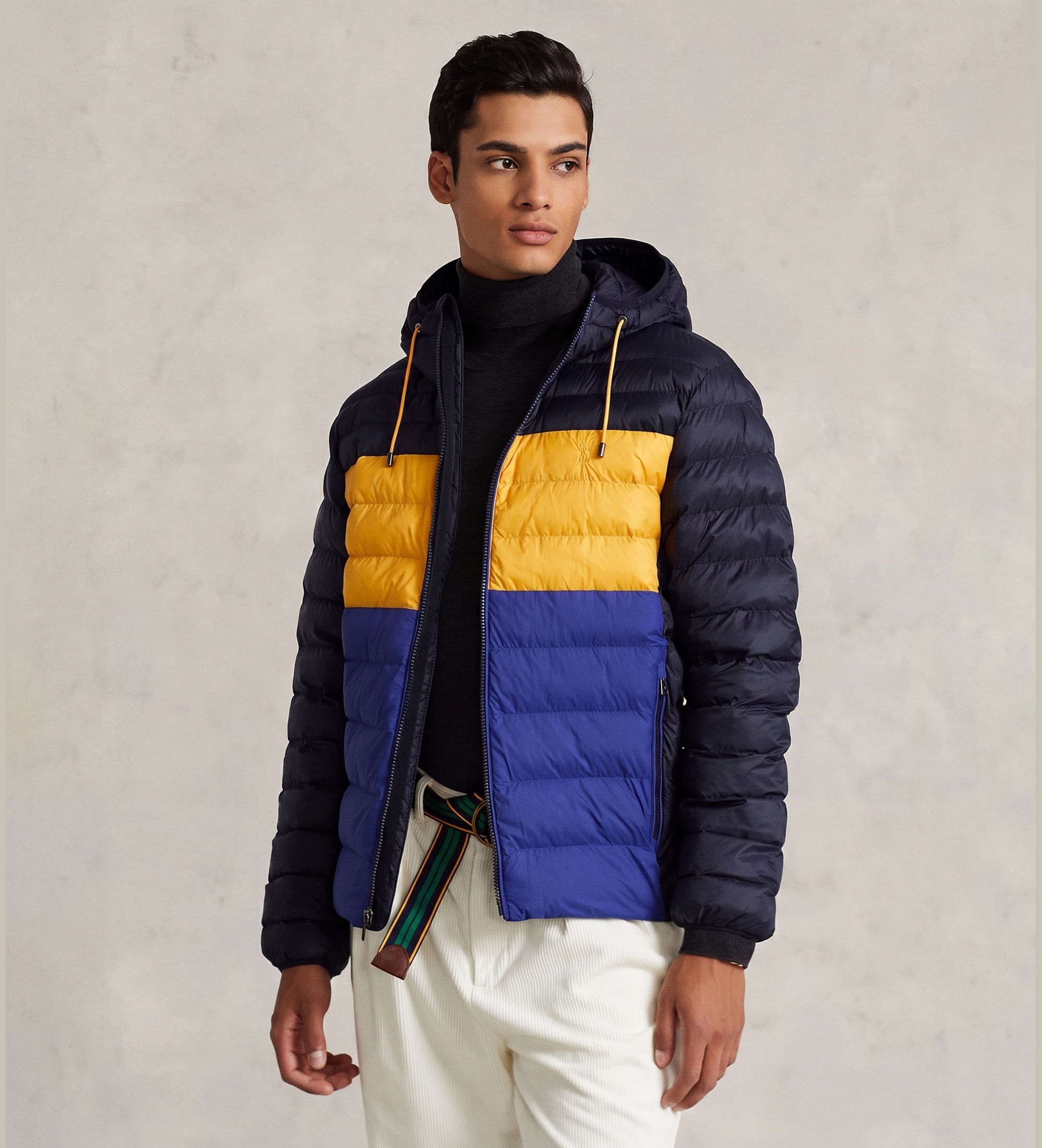Polo Ralph Lauren für Herren. 710877582002 Wasserdichte, faltbare Jacke für die Marine (S), Lässig, Nylon