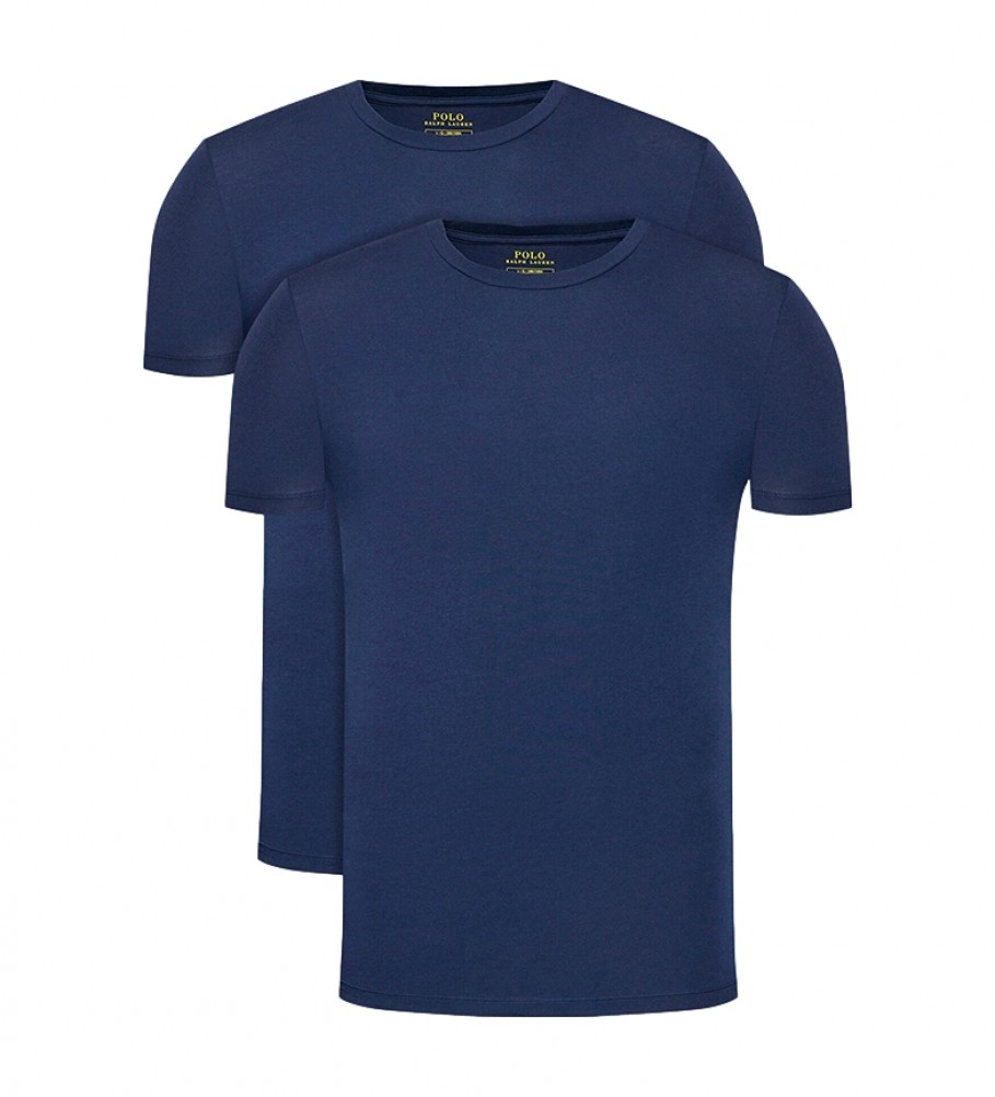 Polo Ralph Lauren für Herren. 714835960004 2er-Pack Classic Crew navy T-Shirts (M), Heimtextilien, Baumwolle, Kurzarm, Marine