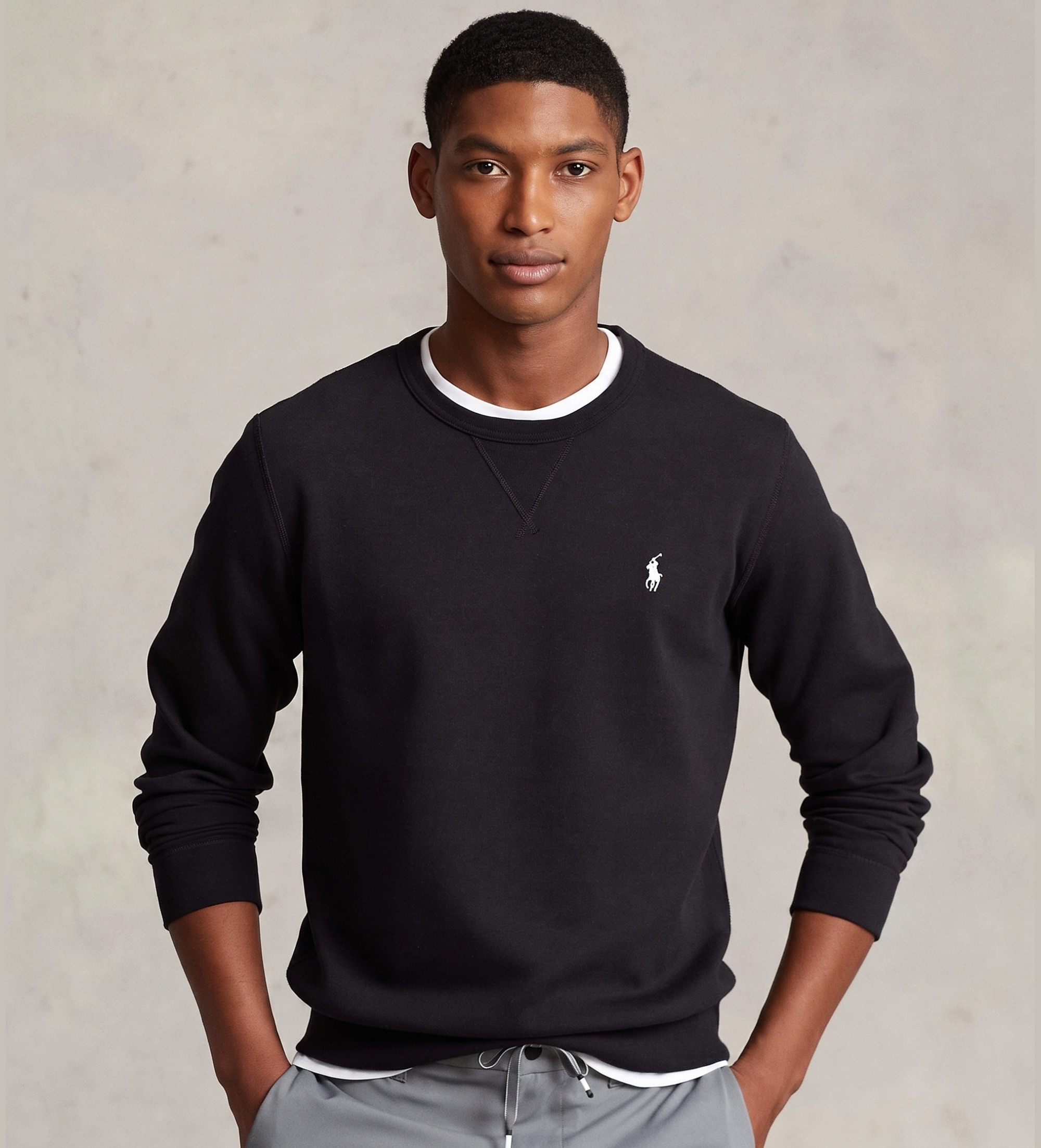 Polo Ralph Lauren für Herren. 710888284003 Jersey Ärmel schwarz (L), Lässig, Baumwolle, Klassisch