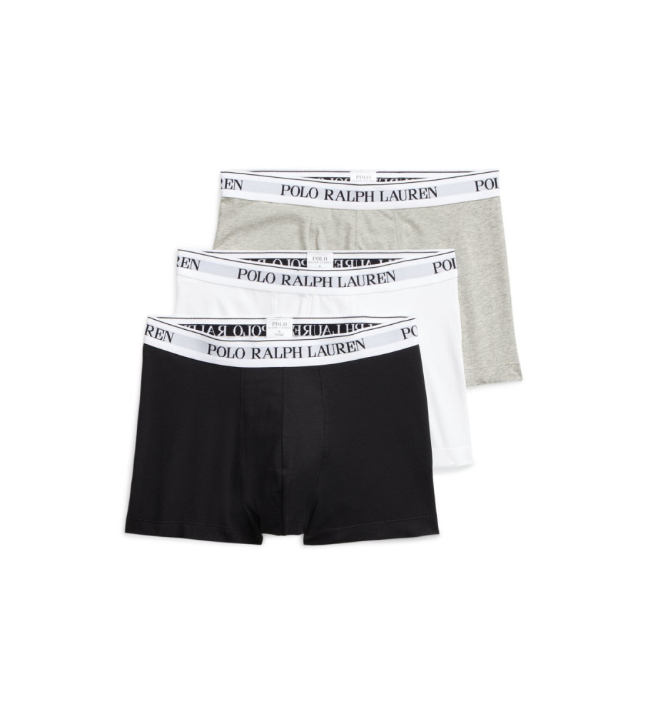 Polo Ralph Lauren für Herren. 714830299052 3er Pack Classic Boxershorts schwarz, grau, weiß (M), Heimtextilien, Baumwolle