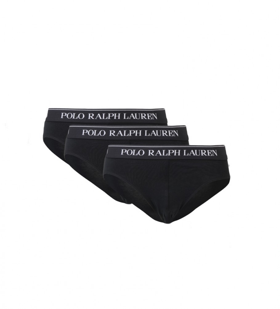 Polo Ralph Lauren für Herren. 714835884002 Packung mit 3 schwarzen Slips (M), Heimtextilien, Baumwolle