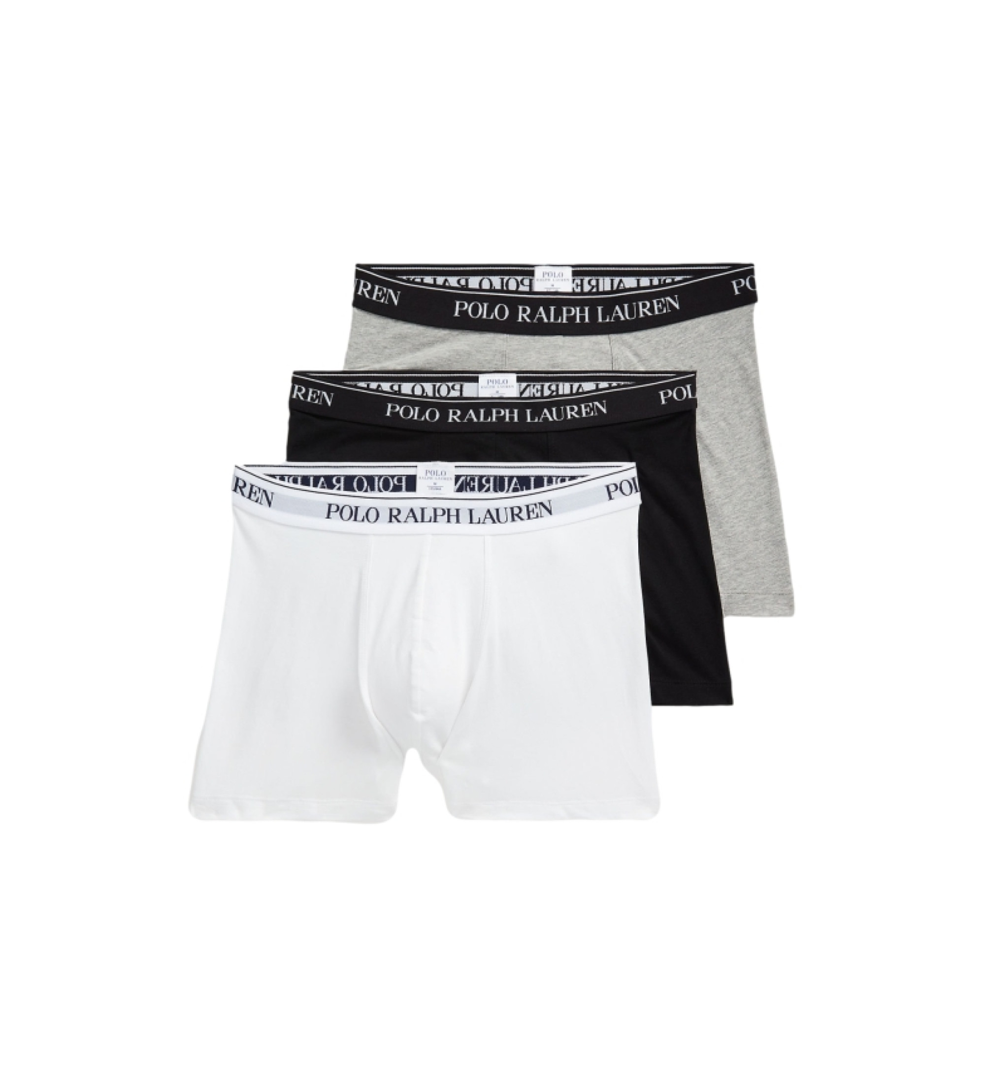 Polo Ralph Lauren für Herren. 714835887004 Dreierpack Brief Boxershorts schwarz, grau, weiß (XXL), Heimtextilien, Baumwolle