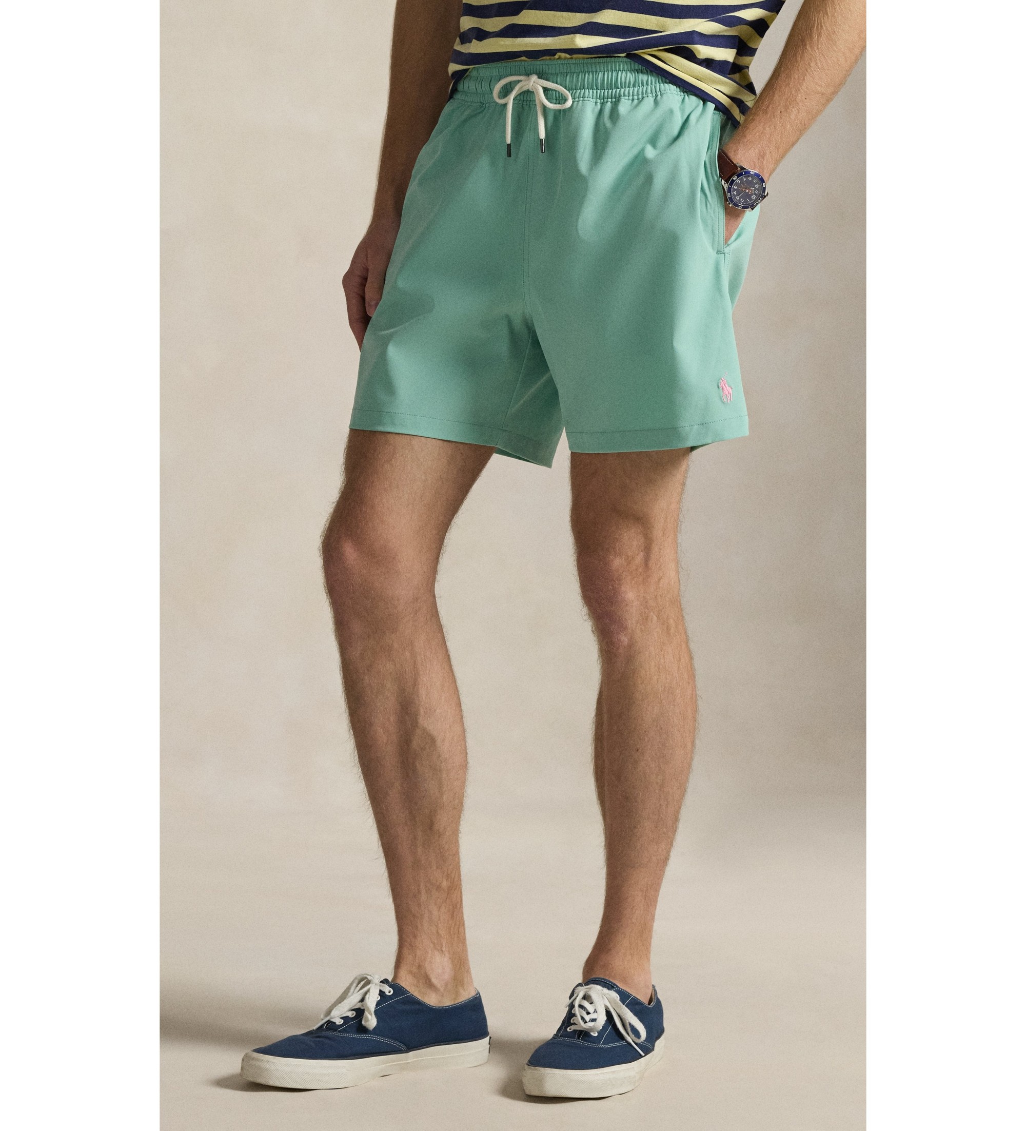 Polo Ralph Lauren für Herren. 710957782509 Traveler 14,5 cm Bermudashorts grün (S), Strandbekleidung, Polyester