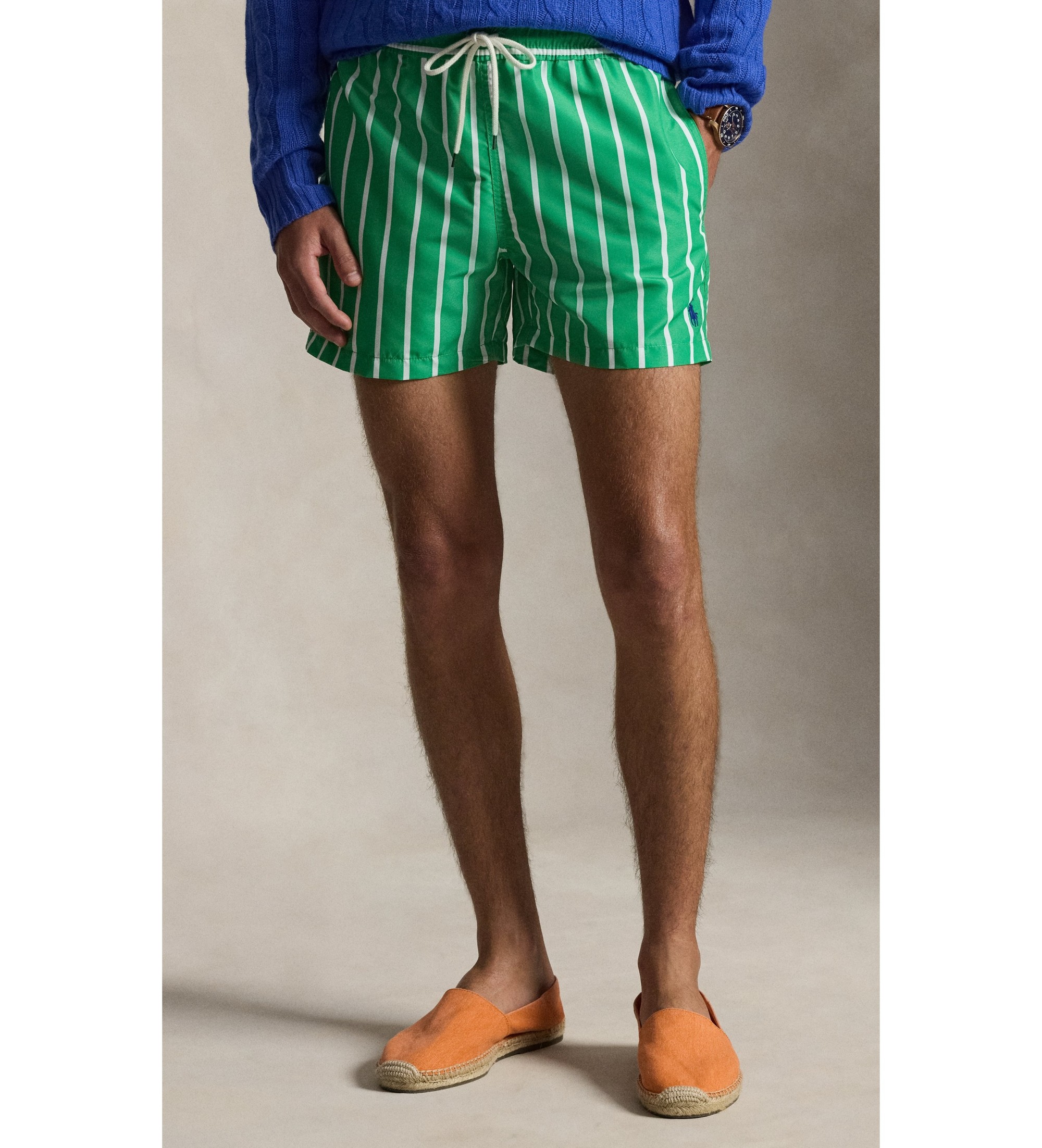 Polo Ralph Lauren für Herren. 710975405500 Traveler Slim Fit Bermudashorts grün (M), Strandbekleidung, Polyester