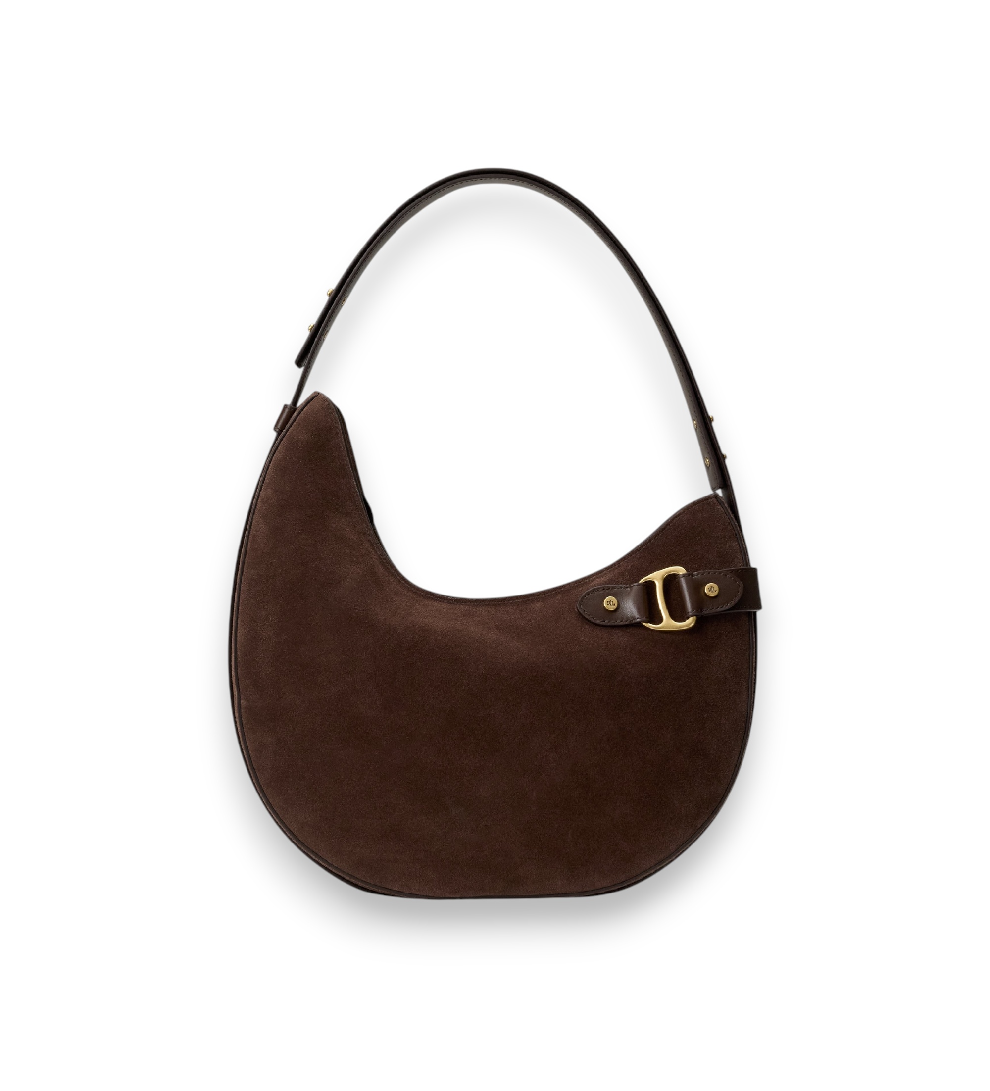 Lauren Ralph Lauren für Damen. 431980157009 Große Umhängetasche Tasha aus braunem Wildleder (OSFA), Lässig