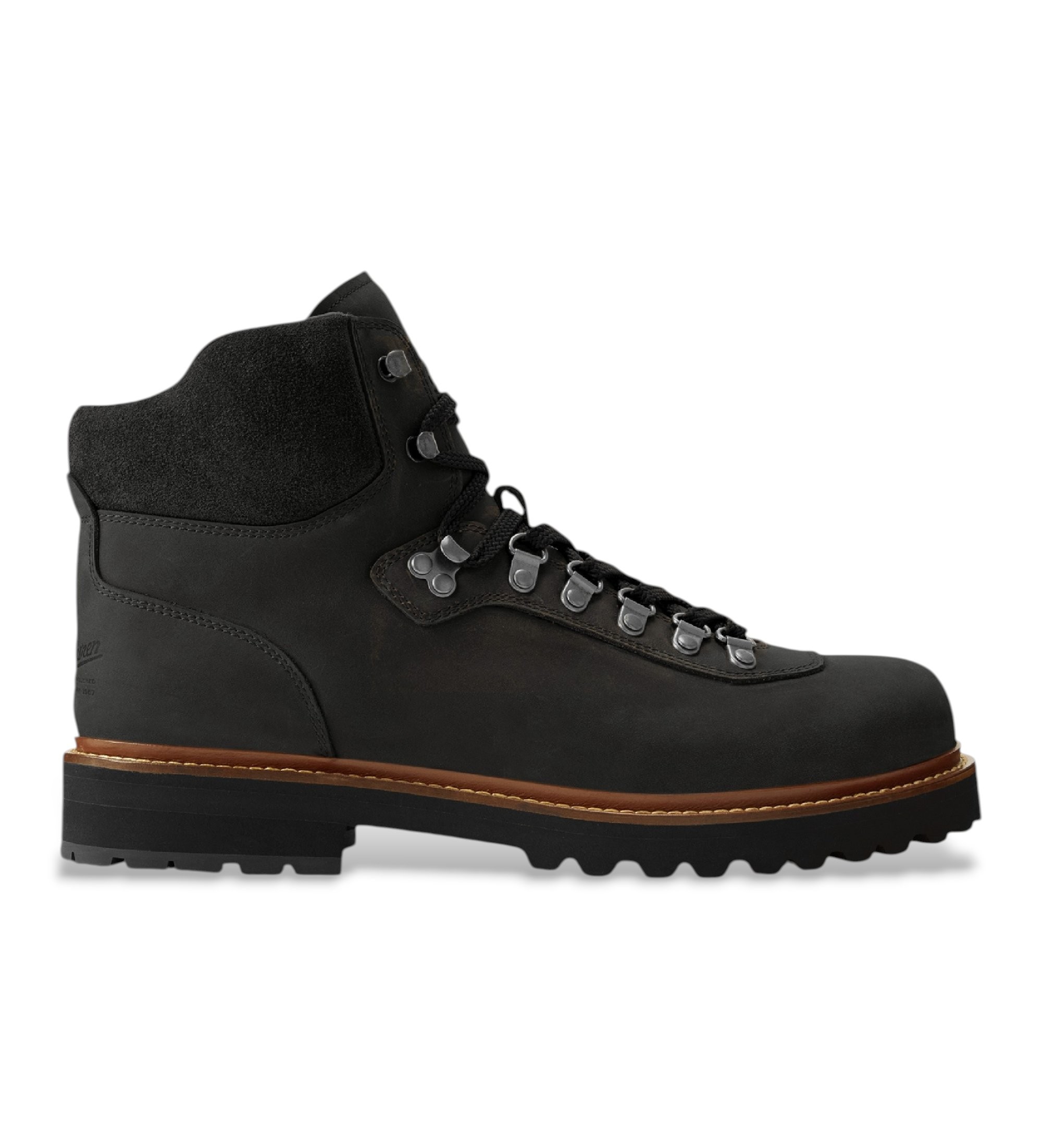 Polo Ralph Lauren für Herren. 812974116001 Alpine Bergstiefel aus schwarzem Leder (43), Wohnung, Schnürsenkel, Draußen