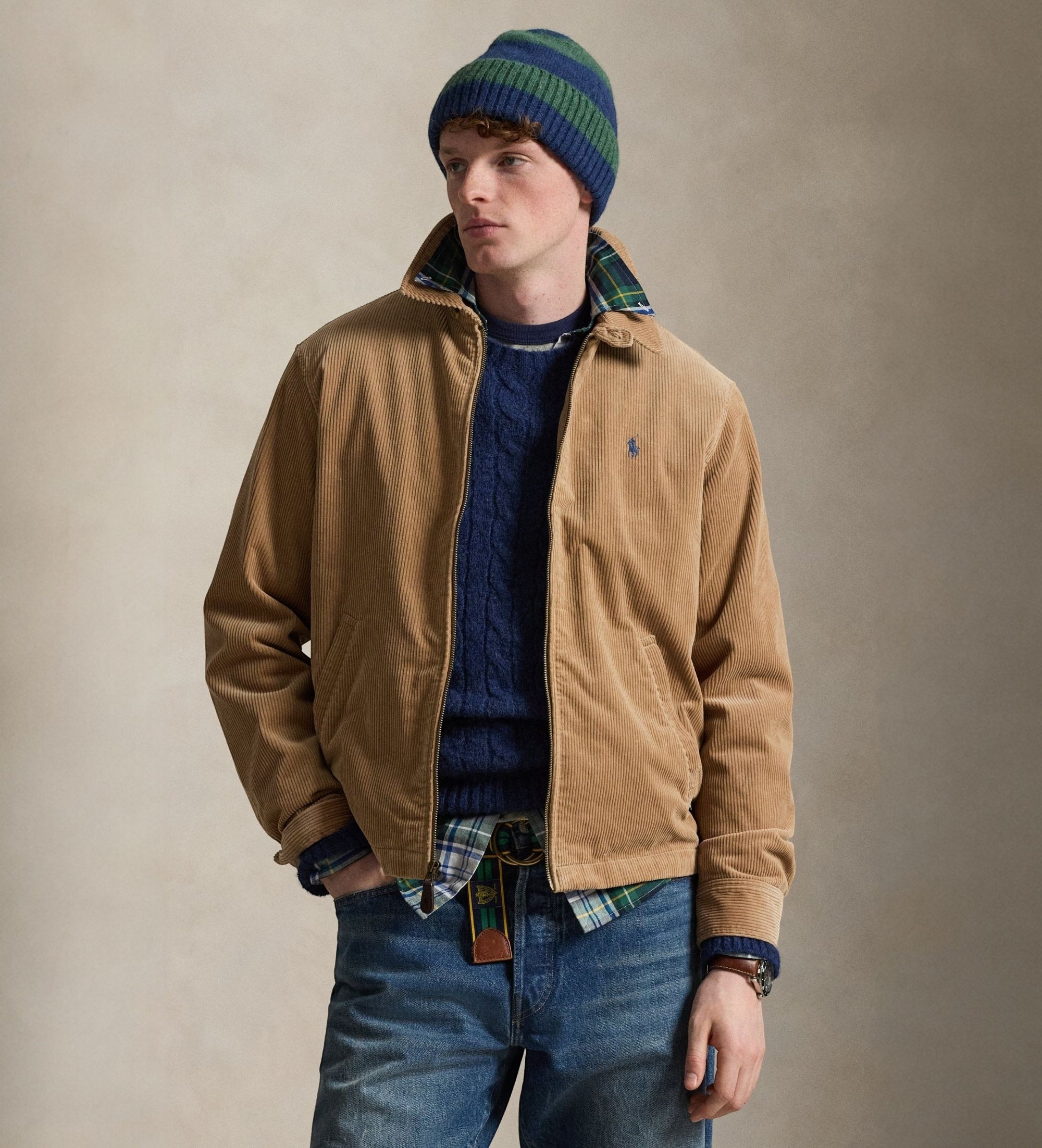 Polo Ralph Lauren für Herren. 710968125500 Wynton braune Cordjacke (M), Beige, Lässig, Baumwolle