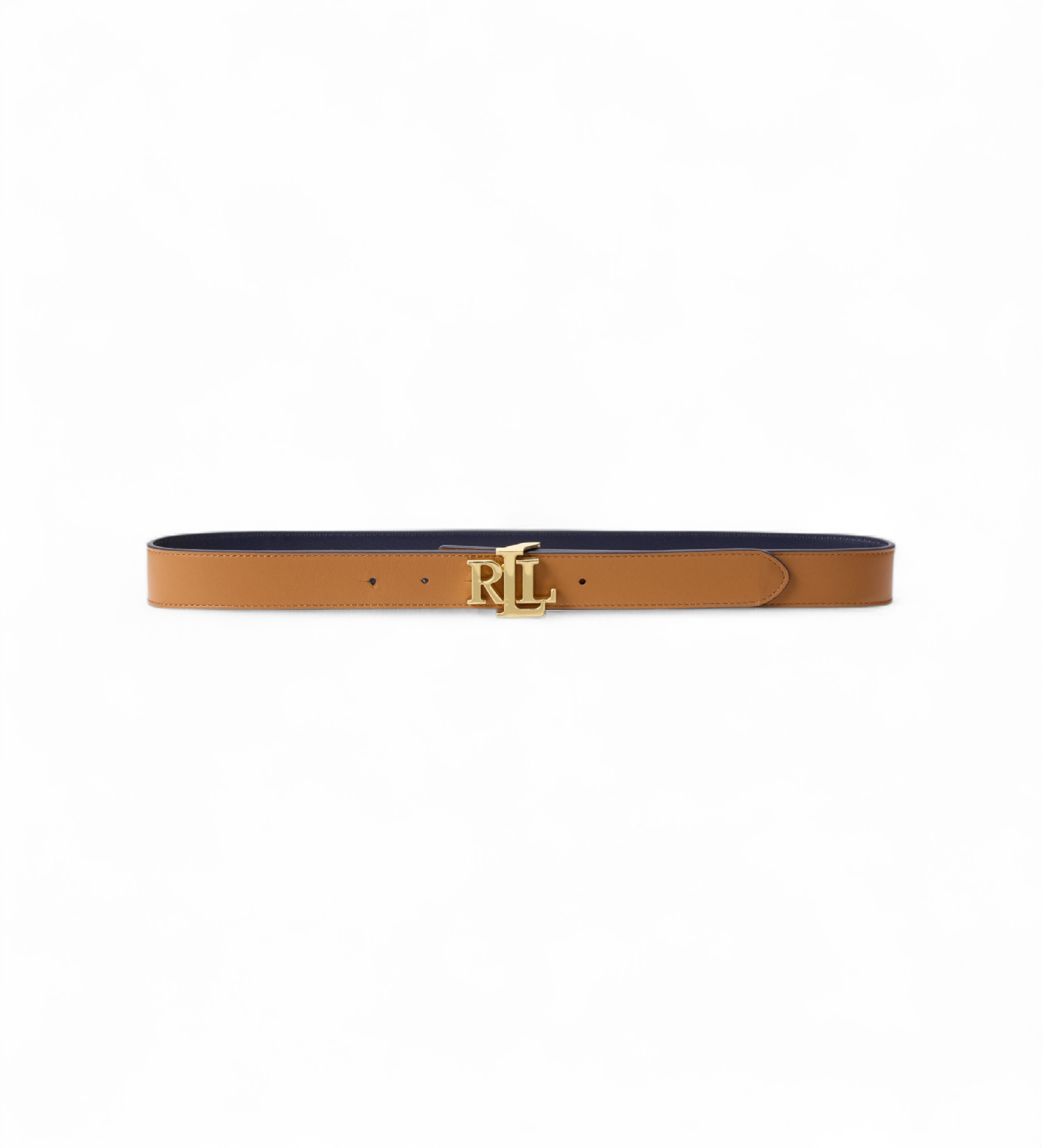 Lauren Ralph Lauren für Damen. 412908984009 Beidseitig tragbarer Ledergürtel mit braunem Logo (M), Lässig