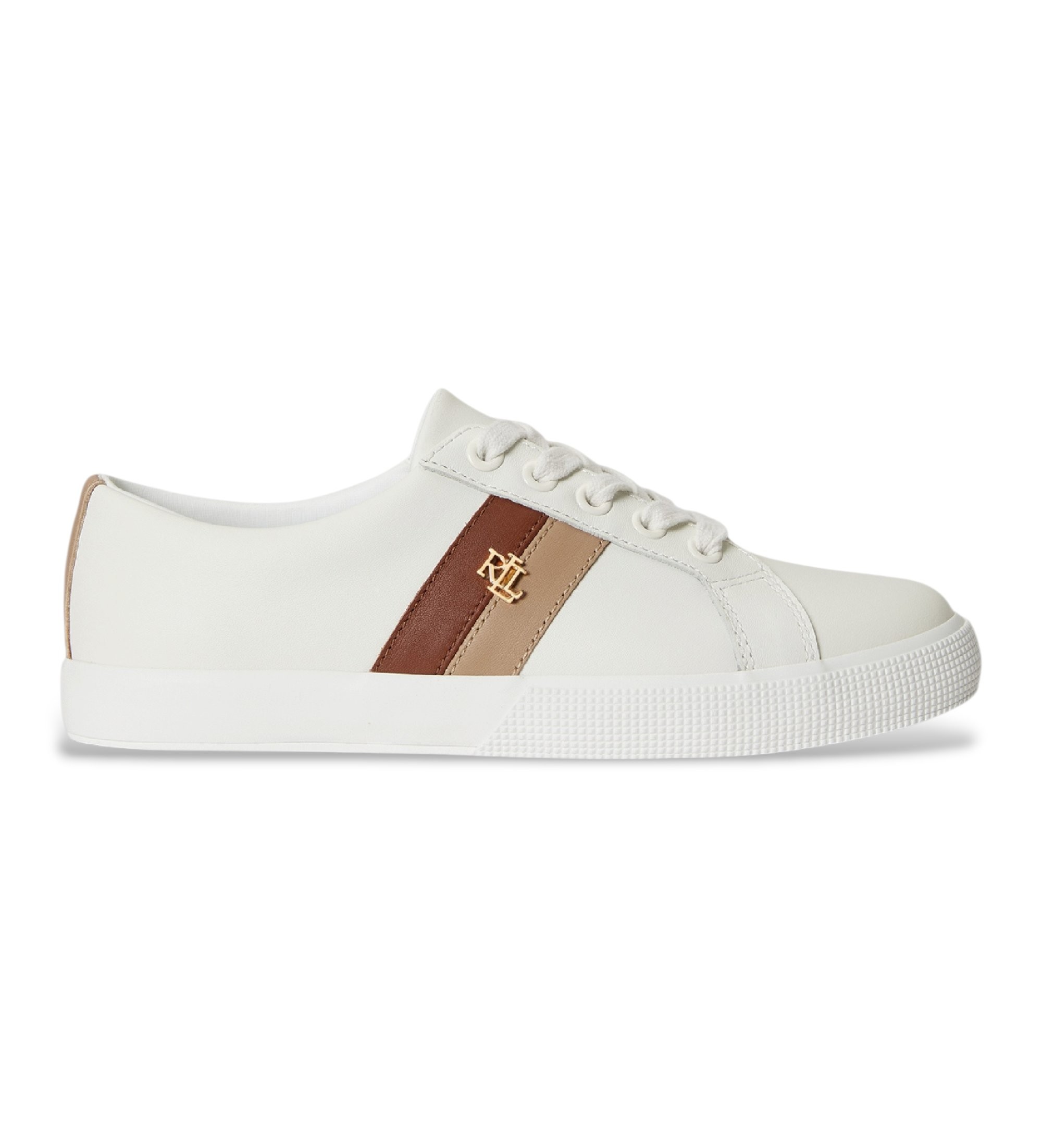 Lauren Ralph Lauren für Damen. 802925365012 Janson II Lederschuhe weiß (40), Wohnung, Schnürsenkel, Lässig