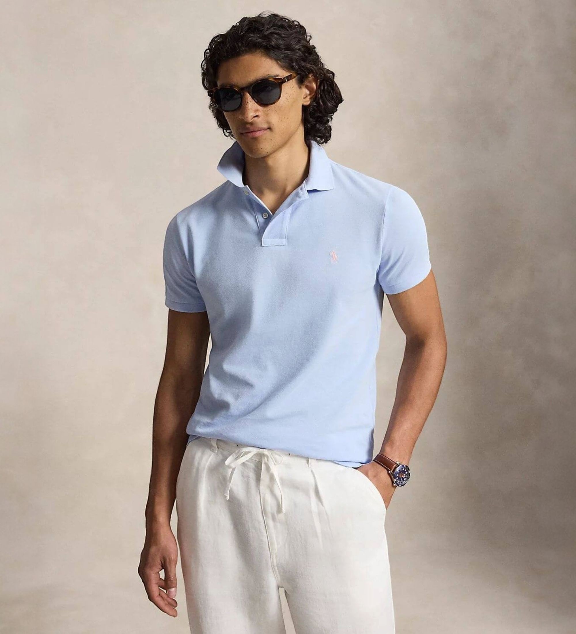 Polo Ralph Lauren für Herren. 710534735516 Das kultige blaue Classic Fit Piqué-Poloshirt (M), Lässig, Baumwolle, Kurzarm