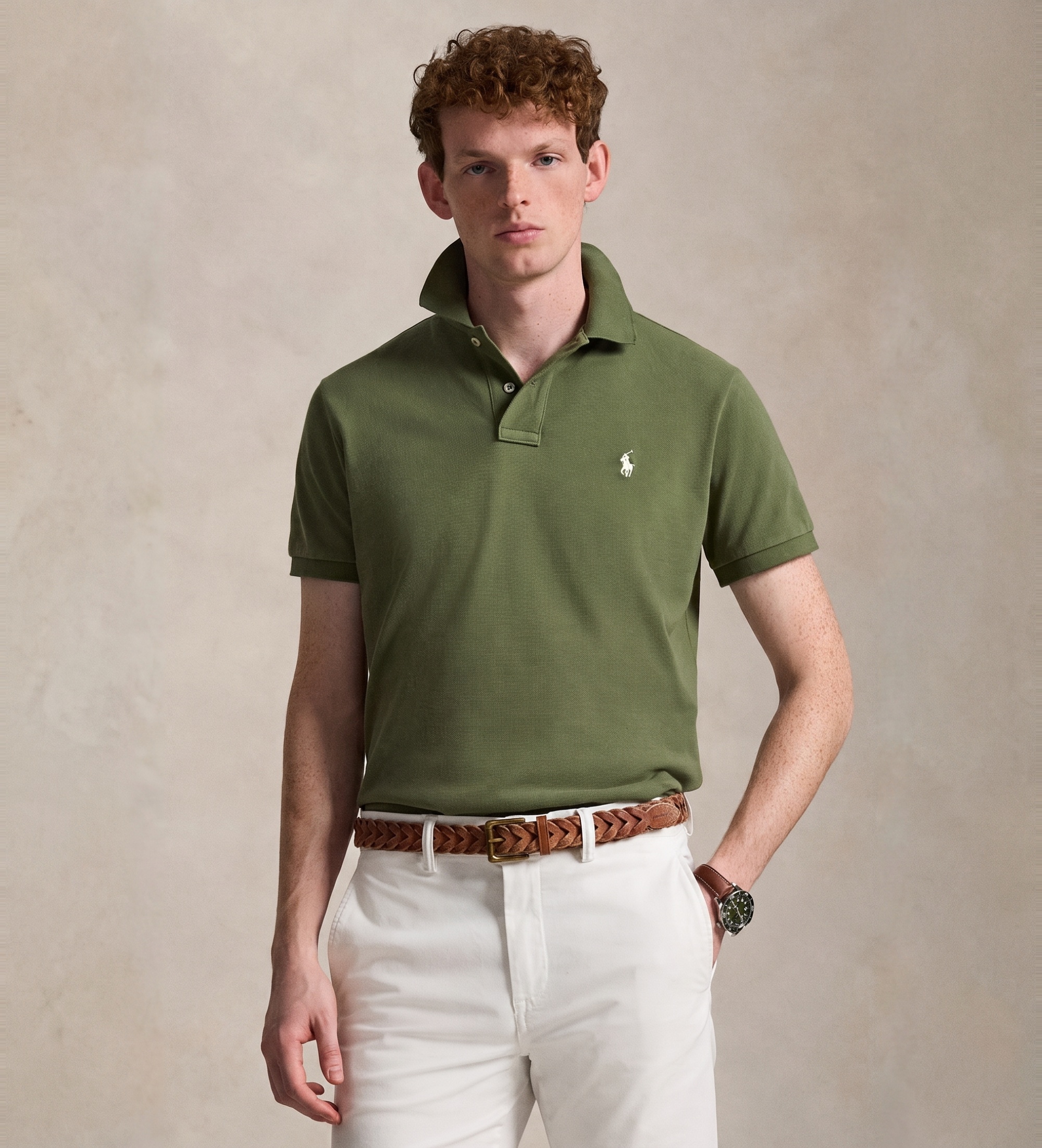 Polo Ralph Lauren für Herren. 710680784090 Das kultige dunkelgrüne Piqué-Poloshirt (XL), Lässig, Baumwolle, Kurzarm