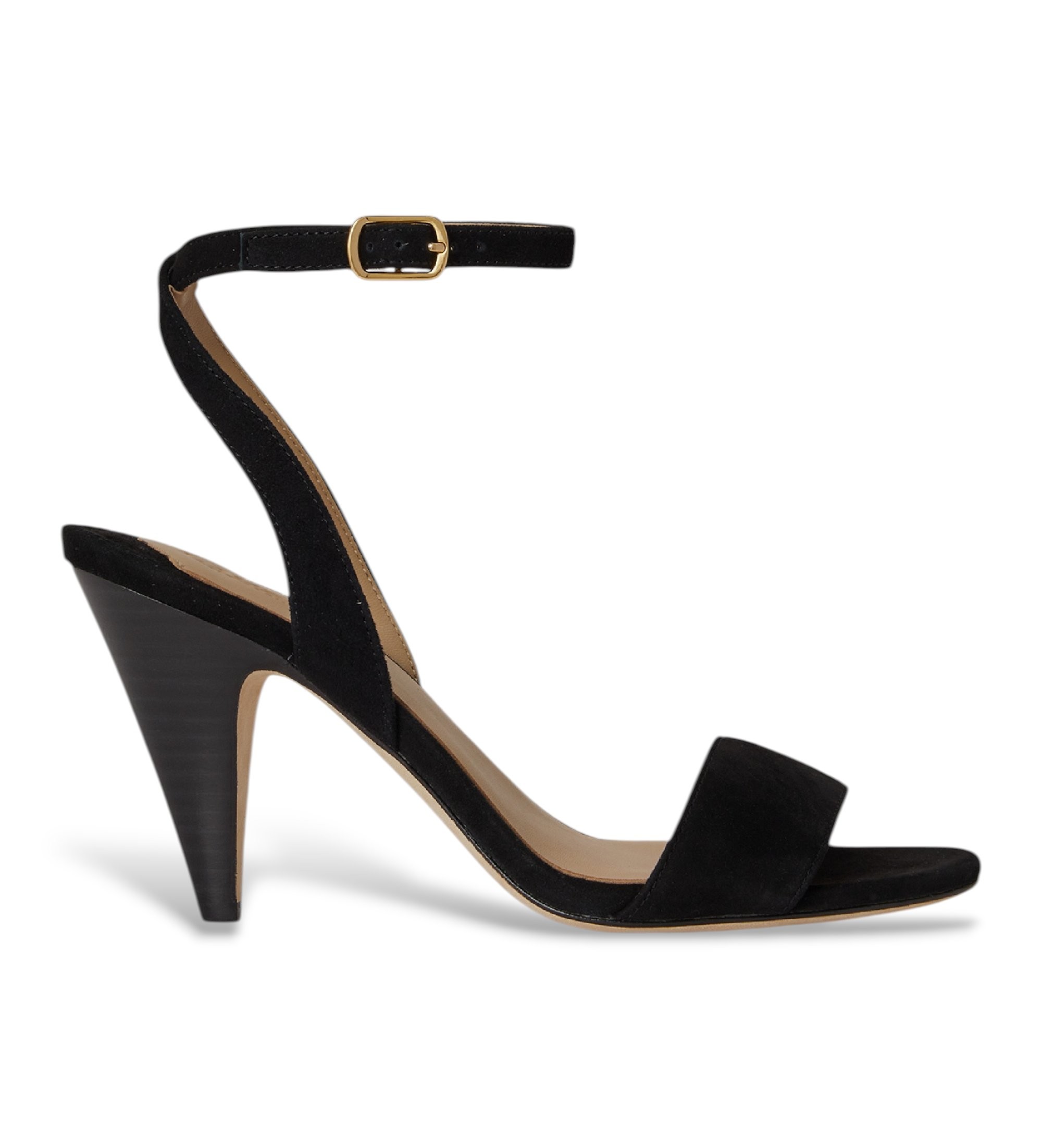 Lauren Ralph Lauren für Damen. 802P15730006 Gracy Sandale aus schwarzem Schafsleder (37), 3 bis 5 cm, Schnalle, Lässig, Party, Klassisch