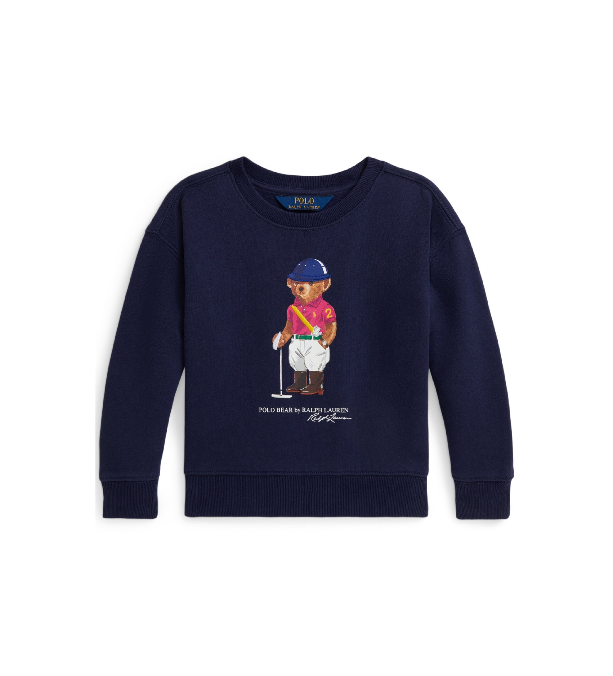 Polo Ralph Lauren für Mädchen. 312A96116001 Polo Bär Fleece Boxy Pullover navy (5años= 109/116cm), Lässig, Baumwolle, Kinderbekleidung