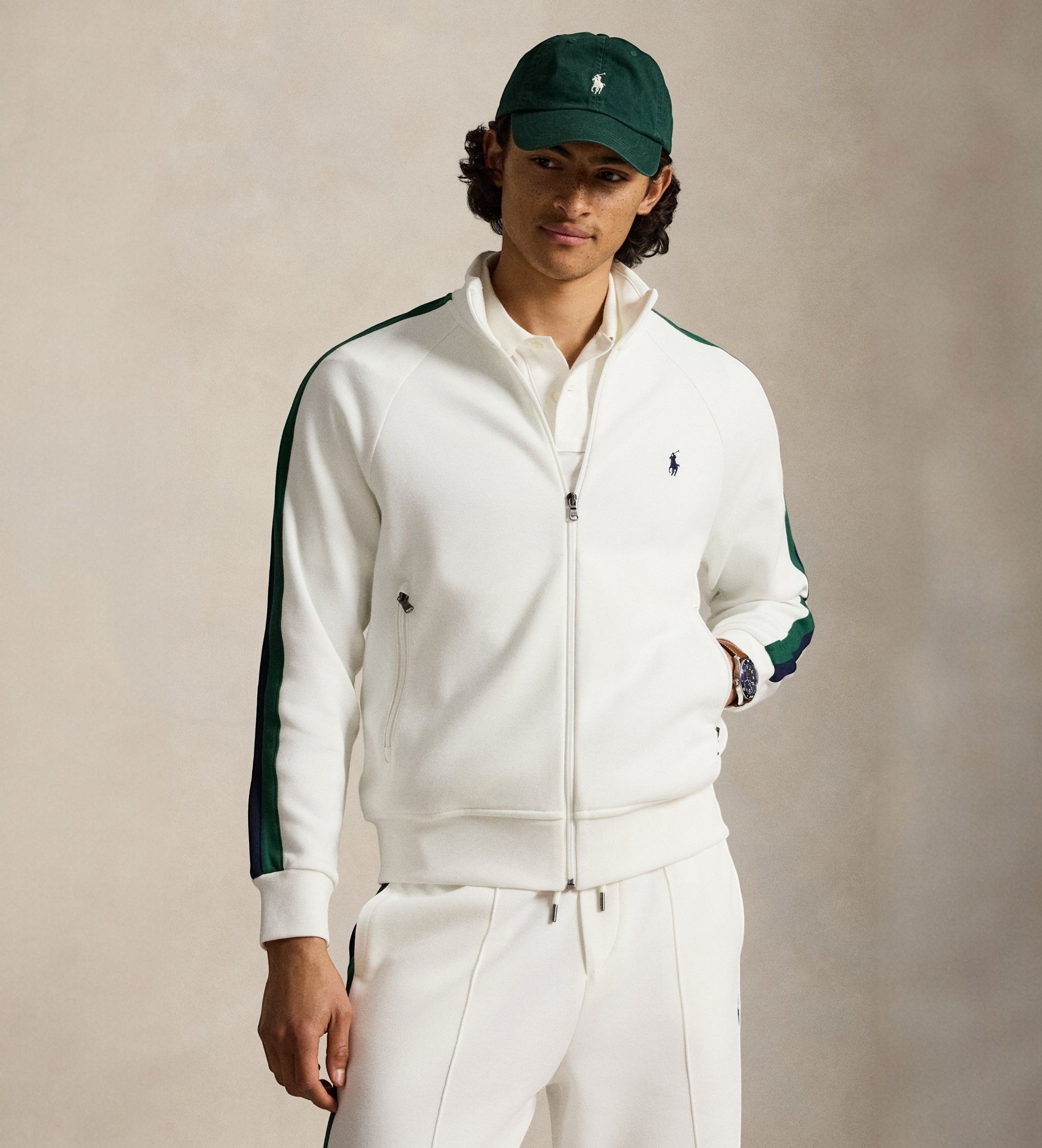 Polo Ralph Lauren für Herren. 710B20430002 Weißer Zip-Hoodie (XL), Lässig, Baumwolle, Langarm