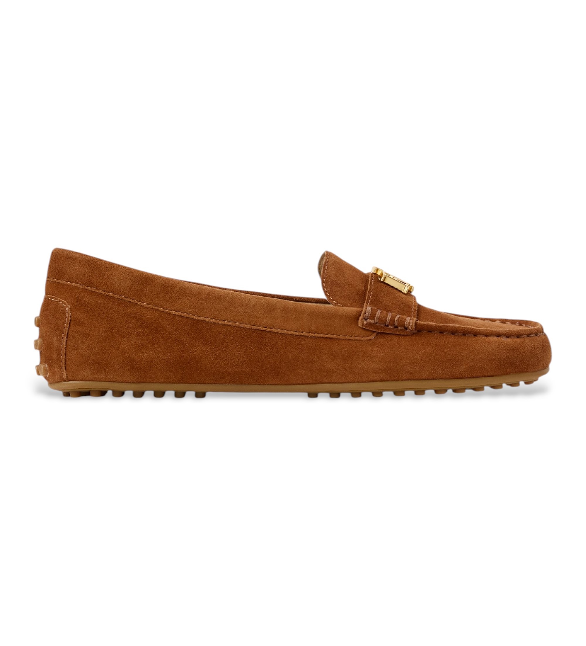 Lauren Ralph Lauren für Damen. 802821629032 Barnsbury Braune Wildleder-Slipper (40), Wohnung, Keine, Lässig