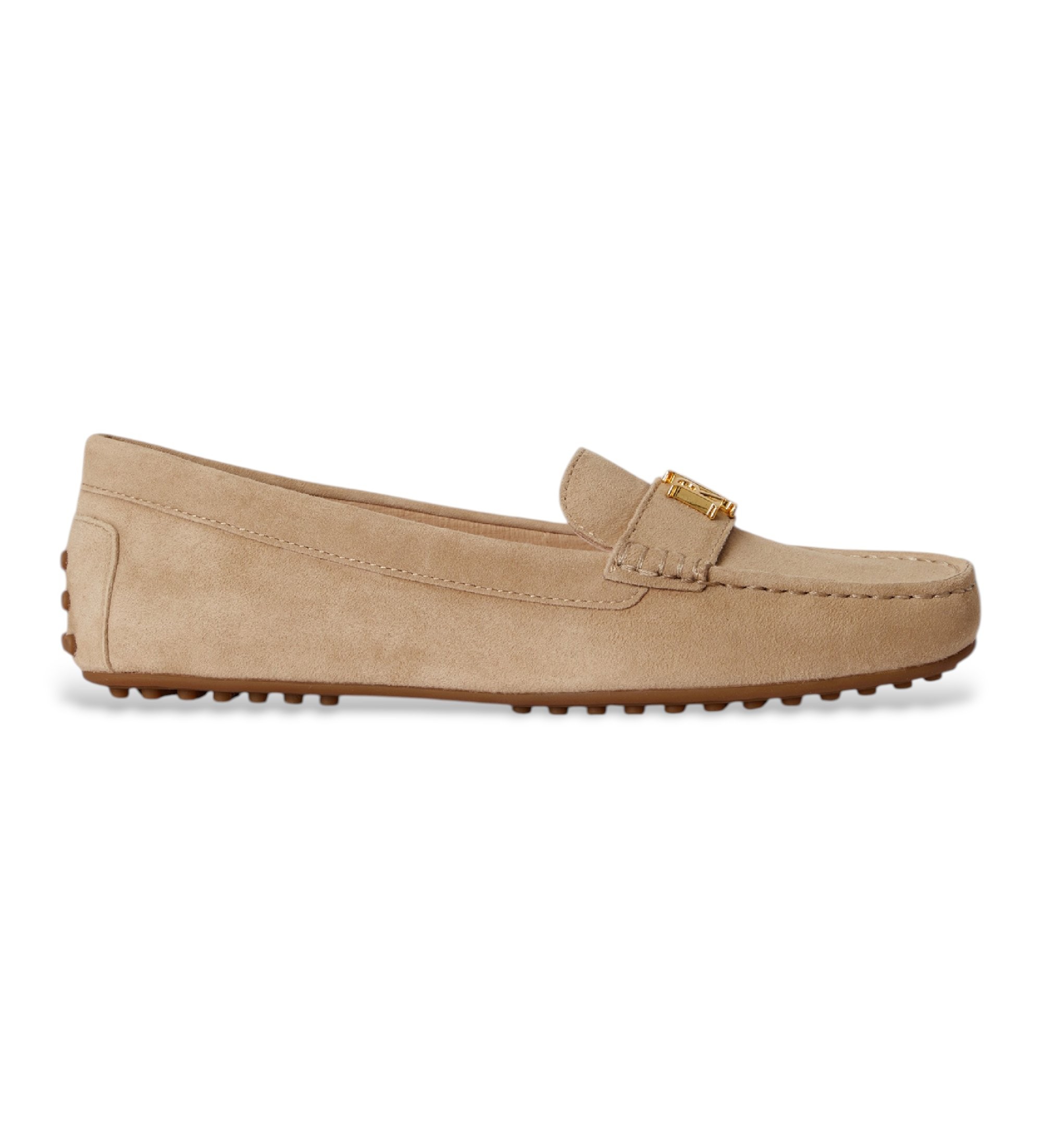 Lauren Ralph Lauren für Damen. 802821629035 Barnsbury Beige Wildleder-Slipper (37), Wohnung, Keine, Lässig