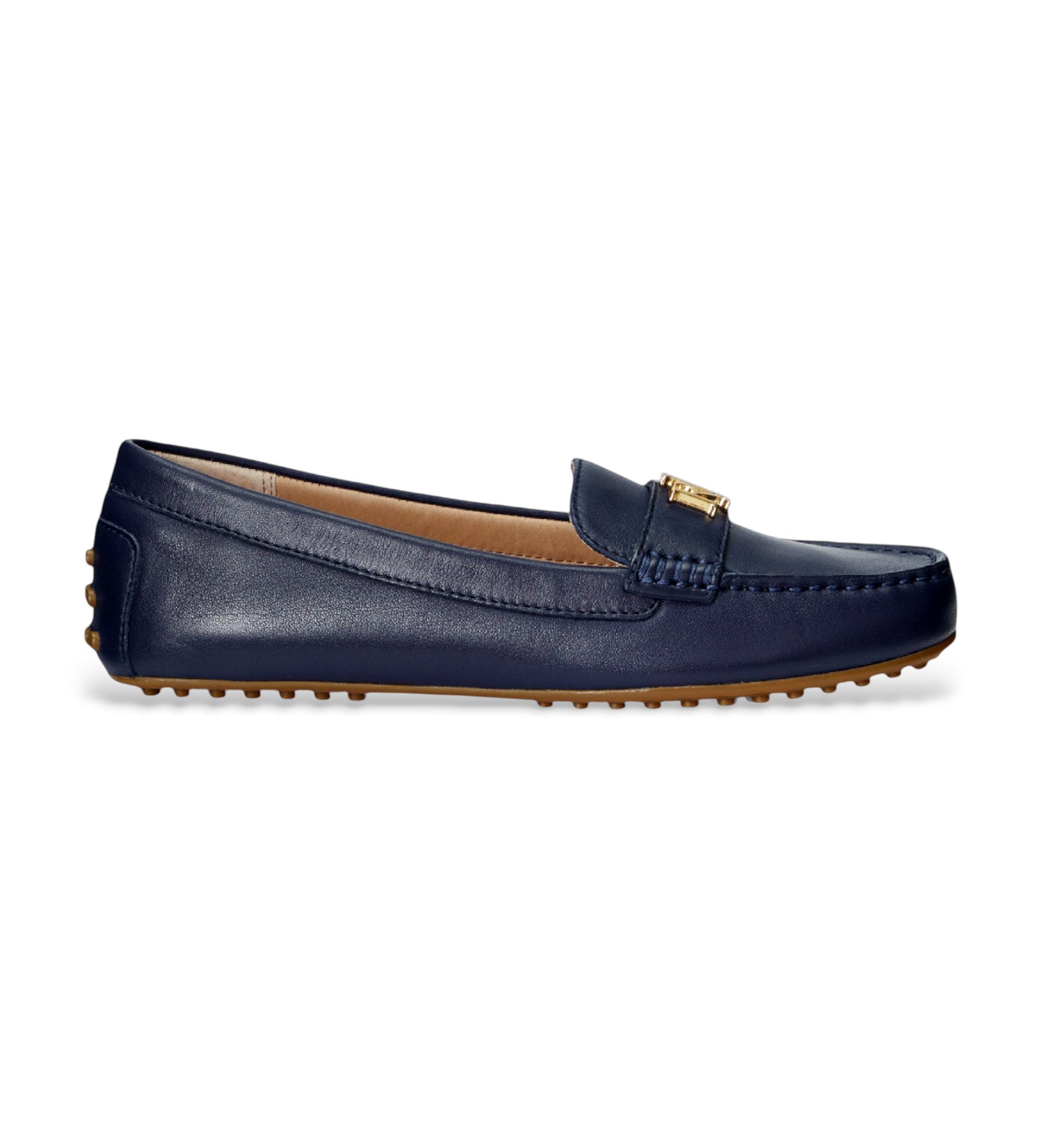 Lauren Ralph Lauren für Damen. 802852847007 Barnsbury Marineblaue Loafers aus Nappaleder (41), Wohnung, Keine, Lässig, Party, Klassisch