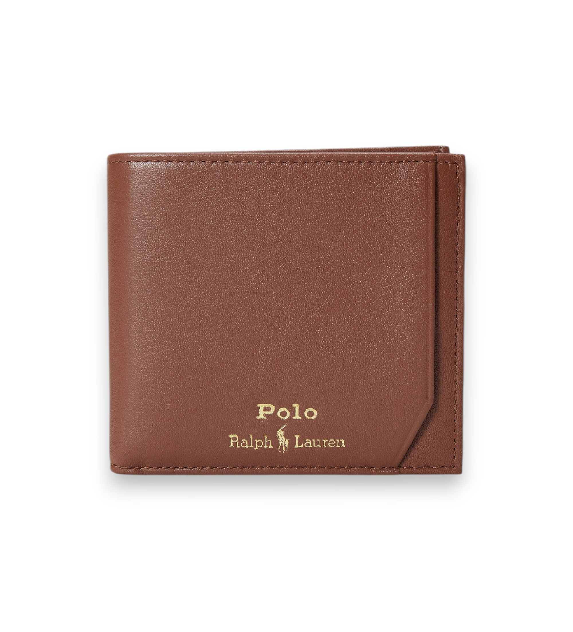 Polo Ralph Lauren für Herren. 405963229002 Braunes weiches Leder Portemonnaie Brieftasche (OSFA), Lässig, Klassisch