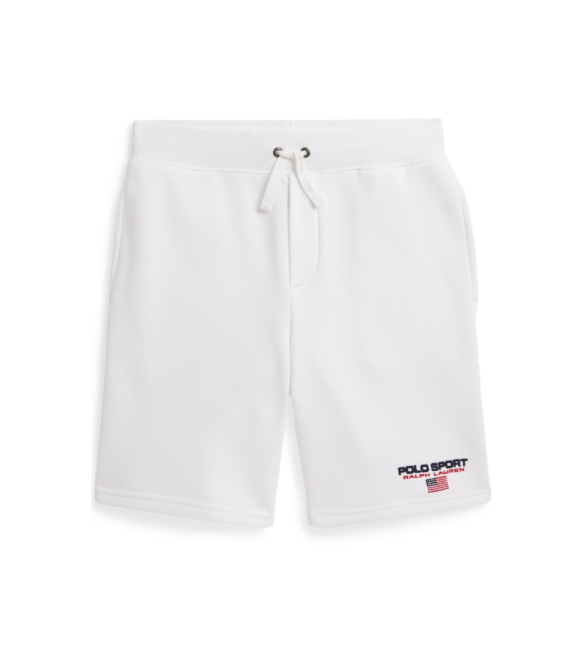 Polo Ralph Lauren für Jungen. 323969025500 Polo Sport Fleece-Shorts weiß ((M) 8/9años= 140/149cm), Lässig, Baumwolle, Kinderbekleidung