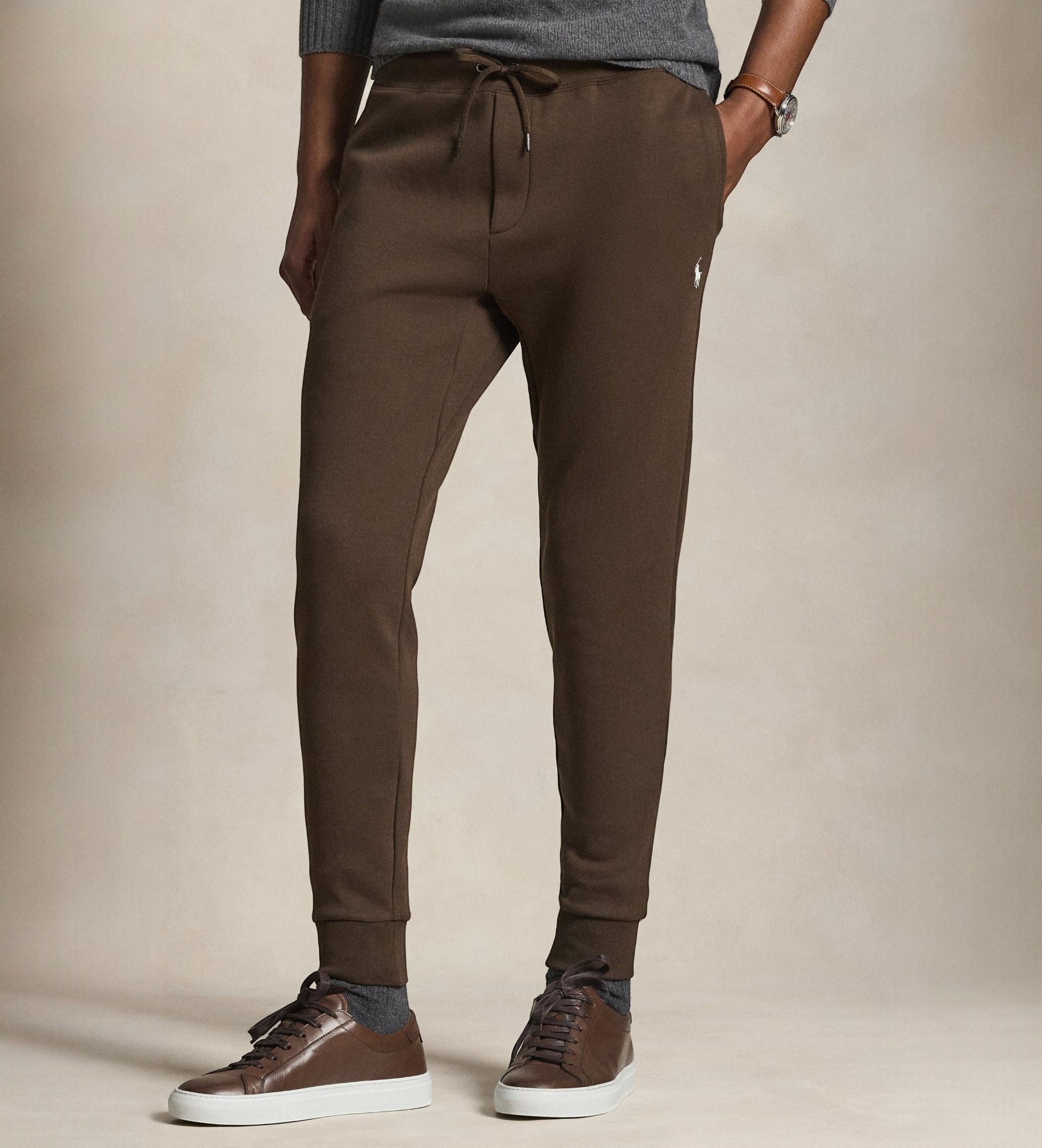 Polo Ralph Lauren für Herren. 710881518504 Braune doppelt gestrickte Jogginghose (XXL), Lässig, Baumwolle