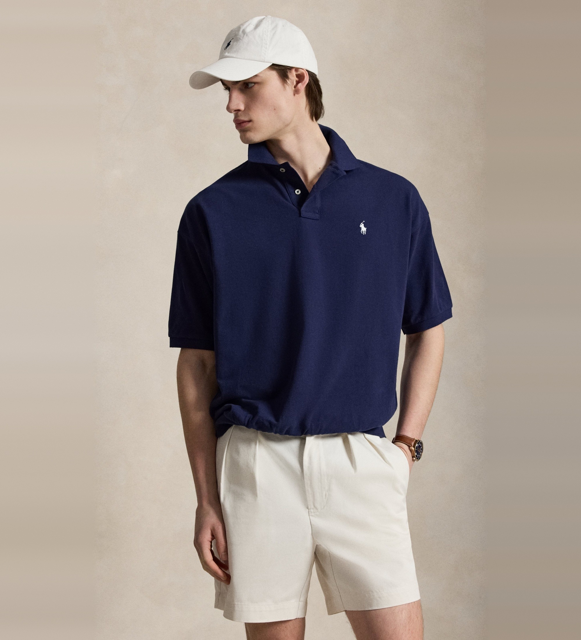 Polo Ralph Lauren für Herren. 710B18907004 Piqué-Poloshirt Relaxed Fit navy (XL), Lässig, Baumwolle, Kurzarm, Marine