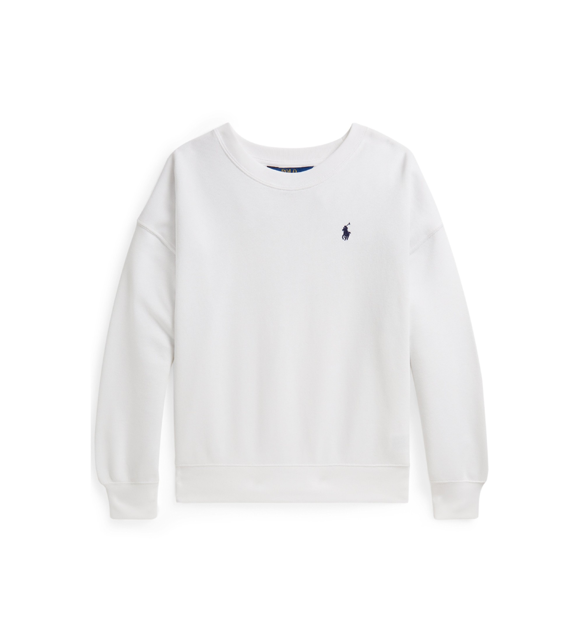 Polo Ralph Lauren für Mädchen. 313A11744004 Frottee-Sweatshirt mit weißem Logo ((S) 7años= 130/134cm), Lässig, Baumwolle, Kinderbekleidung