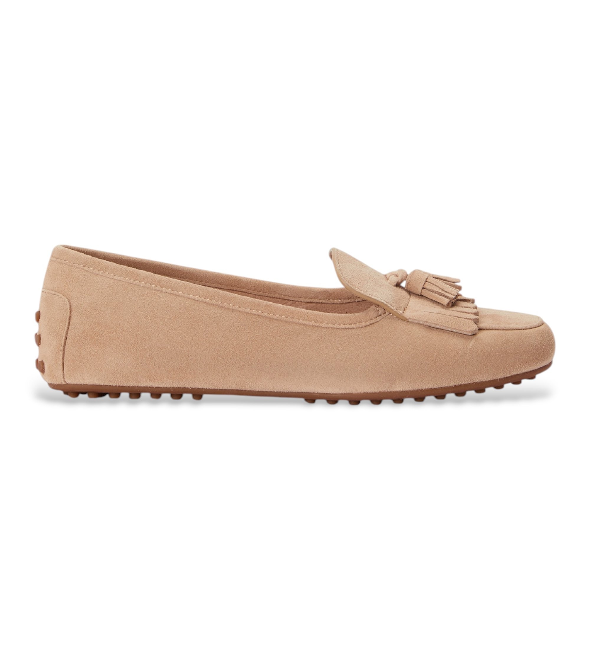 Lauren Ralph Lauren für Damen. 802P22310002 Tayte Mokassins aus beigem Wildleder (36), Wohnung, Keine, Lässig, Klassisch