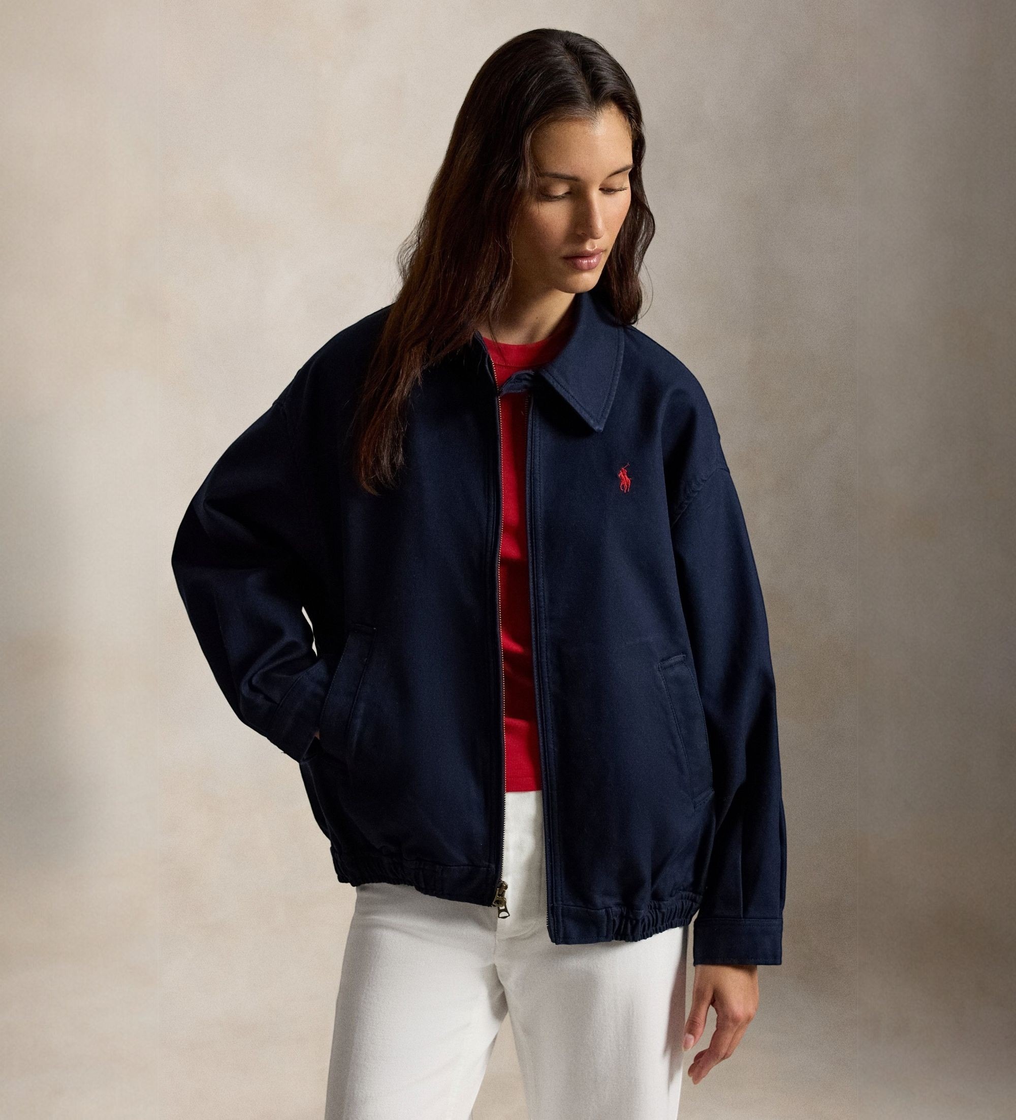 Polo Ralph Lauren für Damen. 211A96311002 Windjacke aus Baumwolle in Übergröße (S), Lässig, Marine