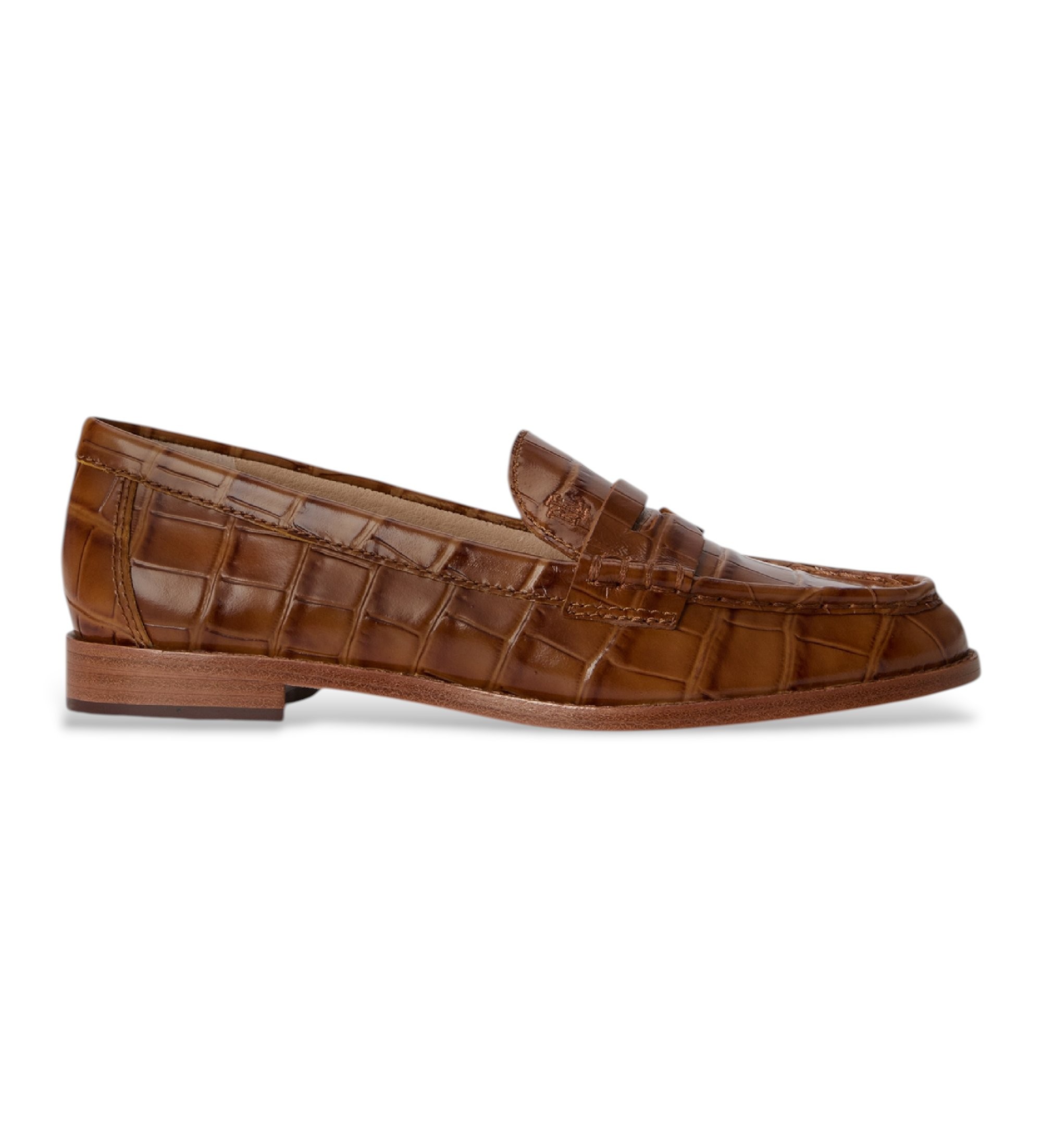 Lauren Ralph Lauren für Damen. 802962176006 Leder-Mokassins Wynnie braun (37), Wohnung, Keine, Lässig