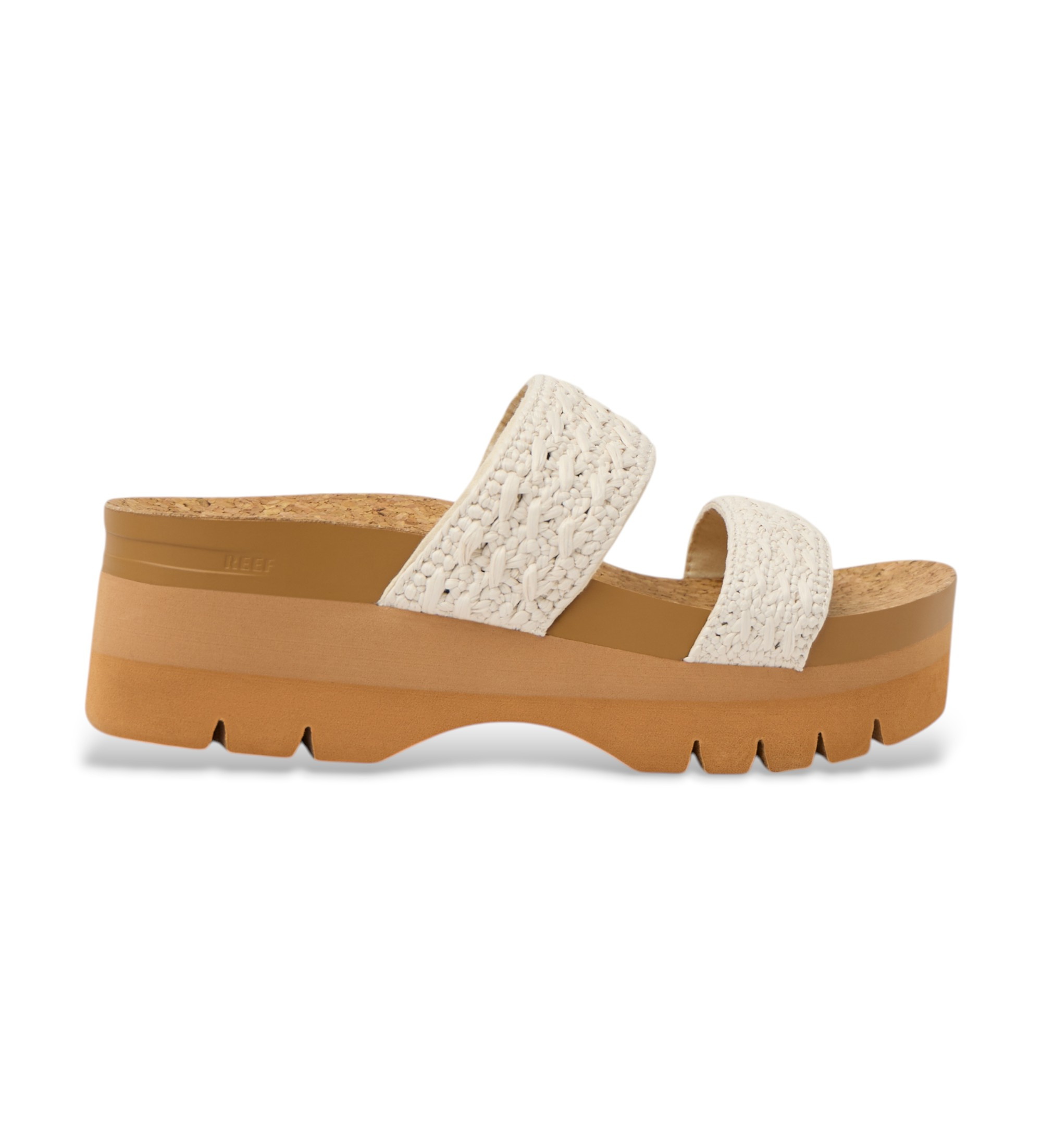 Reef für Damen. CJ8611 Sandalen Cushion Vista Higher weiß (42), 5 bis 8 cm, Keine, Lässig