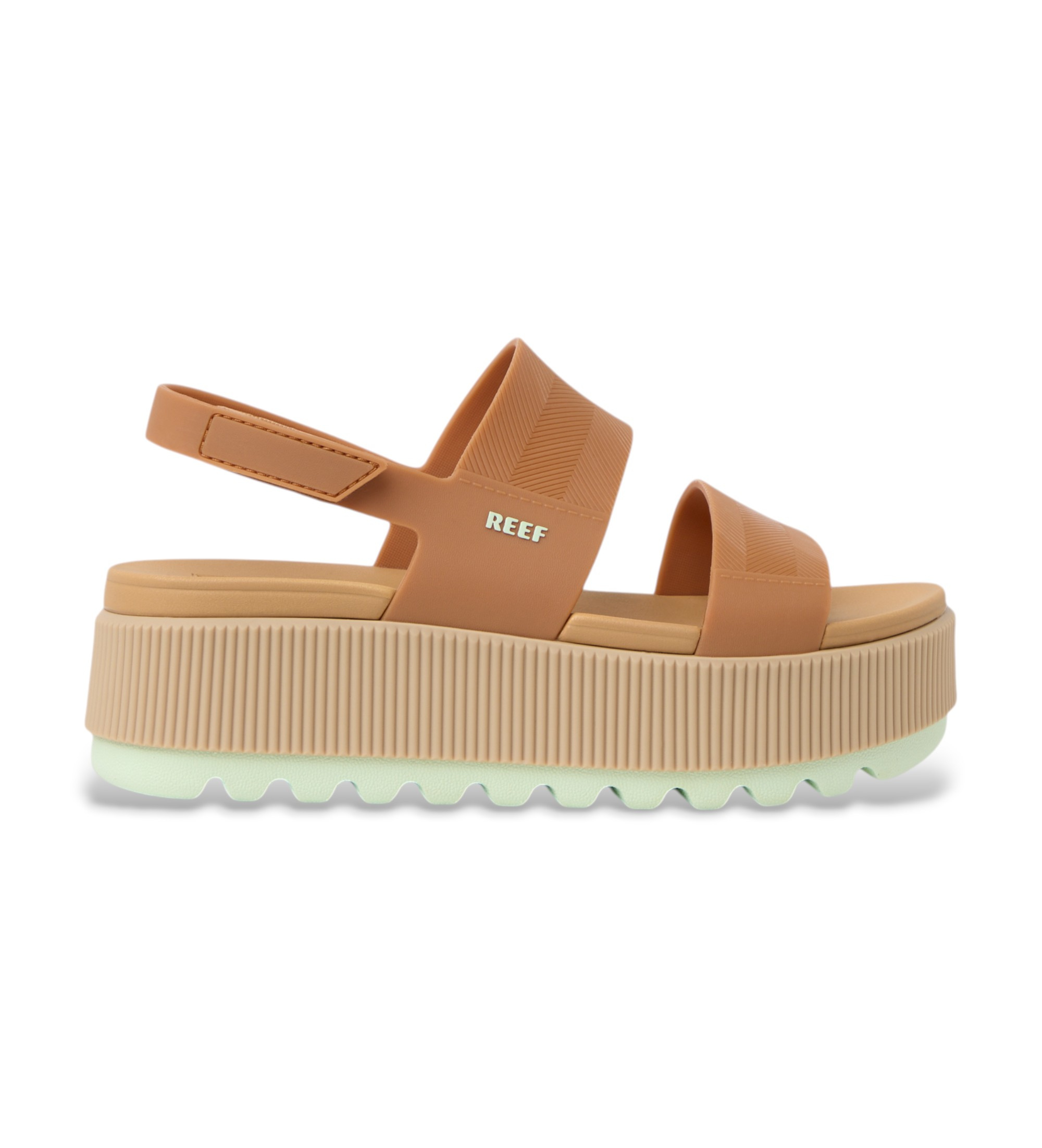 Reef für Damen. CJ8786 Braunes Wasser Vista Höhere Sandalen (40), 5 bis 8 cm, Klettverschluss, Lässig
