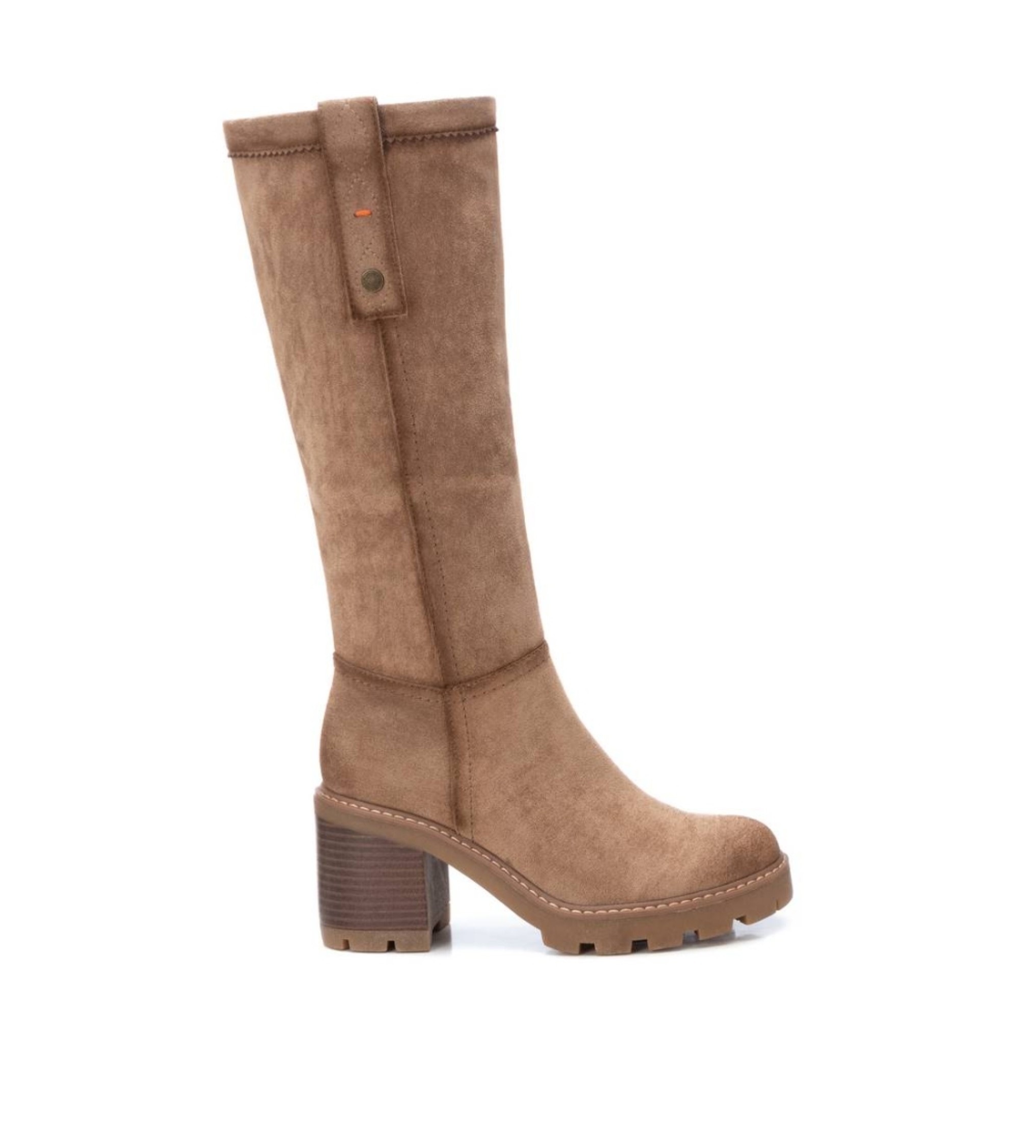 Refresh für Damen. 17212303-TAUPE Stiefel 172123 braun (38), 5 bis 8 cm, Reißverschluss, Lässig