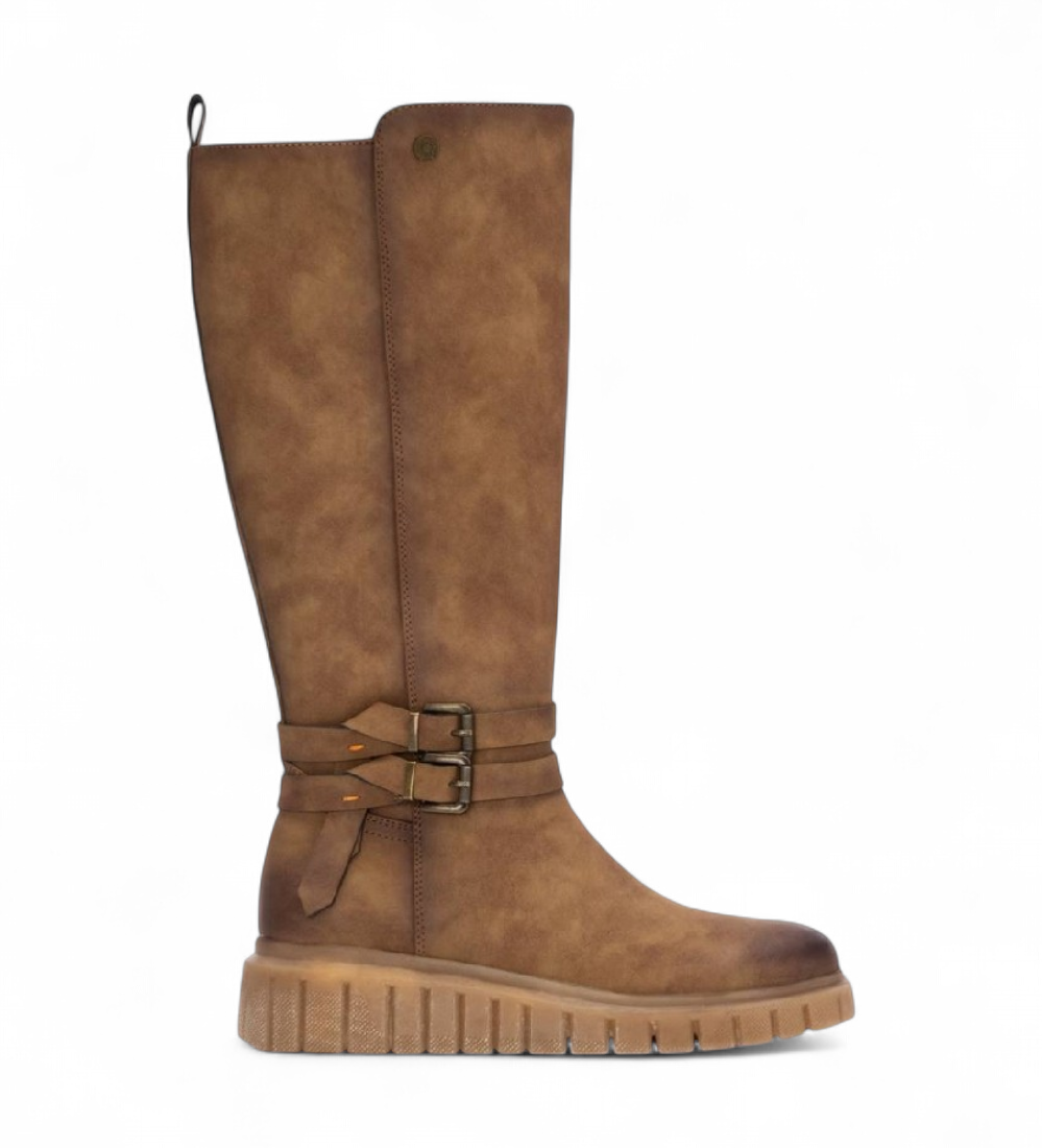 Refresh für Damen. 17321202-CAMEL Stiefel 173212 braun (36), 1 bis 3 cm, Reißverschluss, Lässig