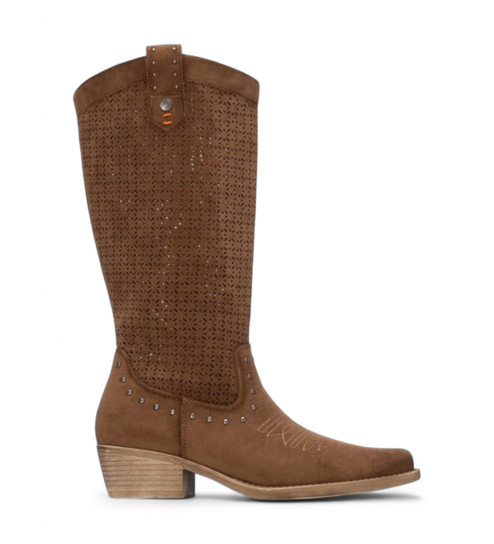 Refresh für Damen. 17529202-CAMEL Stiefel 175292 braun (35), 3 bis 5 cm, Reißverschluss, Lässig