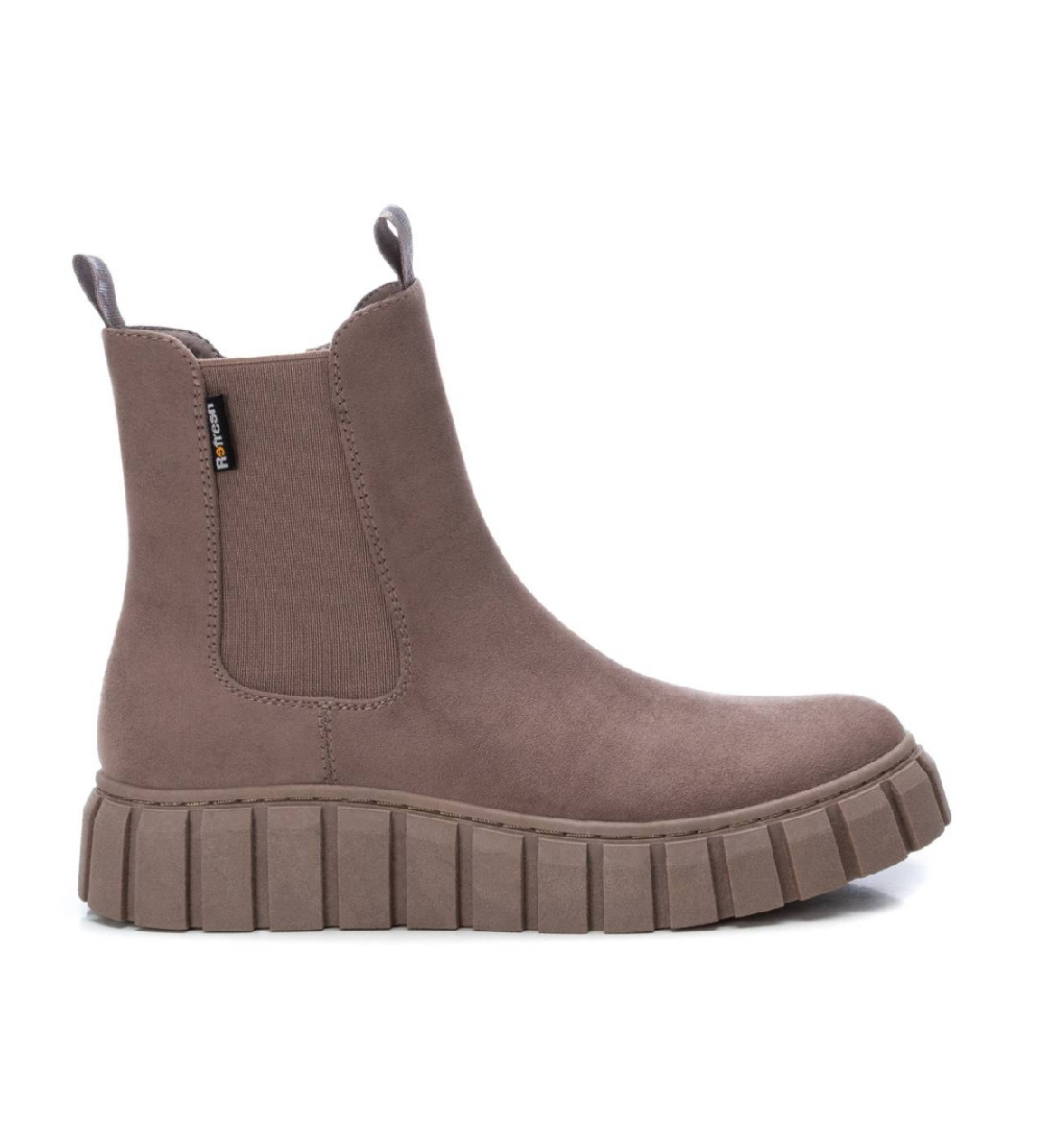 Refresh für Damen. 17024904-TAUPE Stiefelette 170249 braun (38), Wohnung, 1 bis 3 cm, Reißverschluss, Lässig