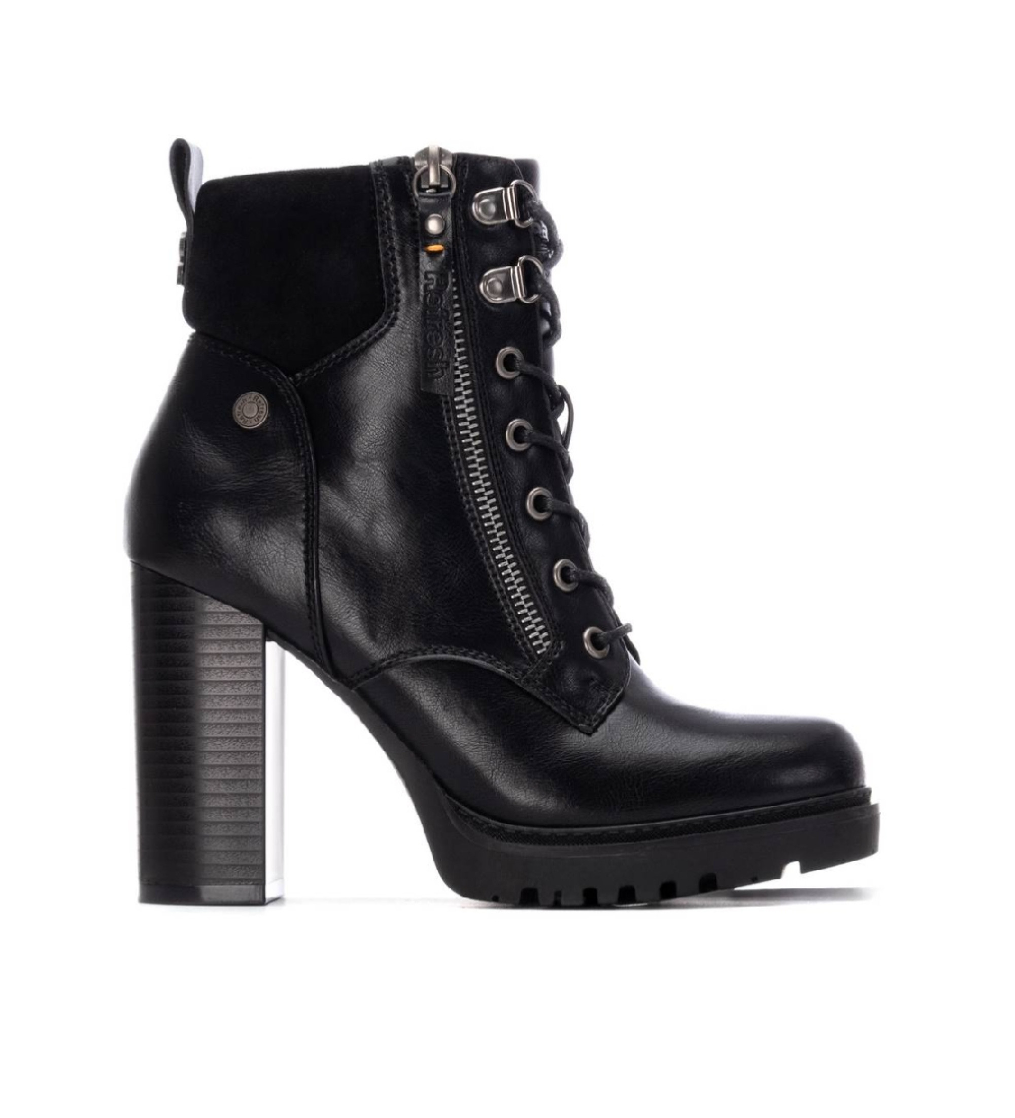 Refresh für Damen. 17292601-NEGRO Stiefelette 172926 schwarz (37), 8 bis 10 cm, Reißverschluss, Lässig