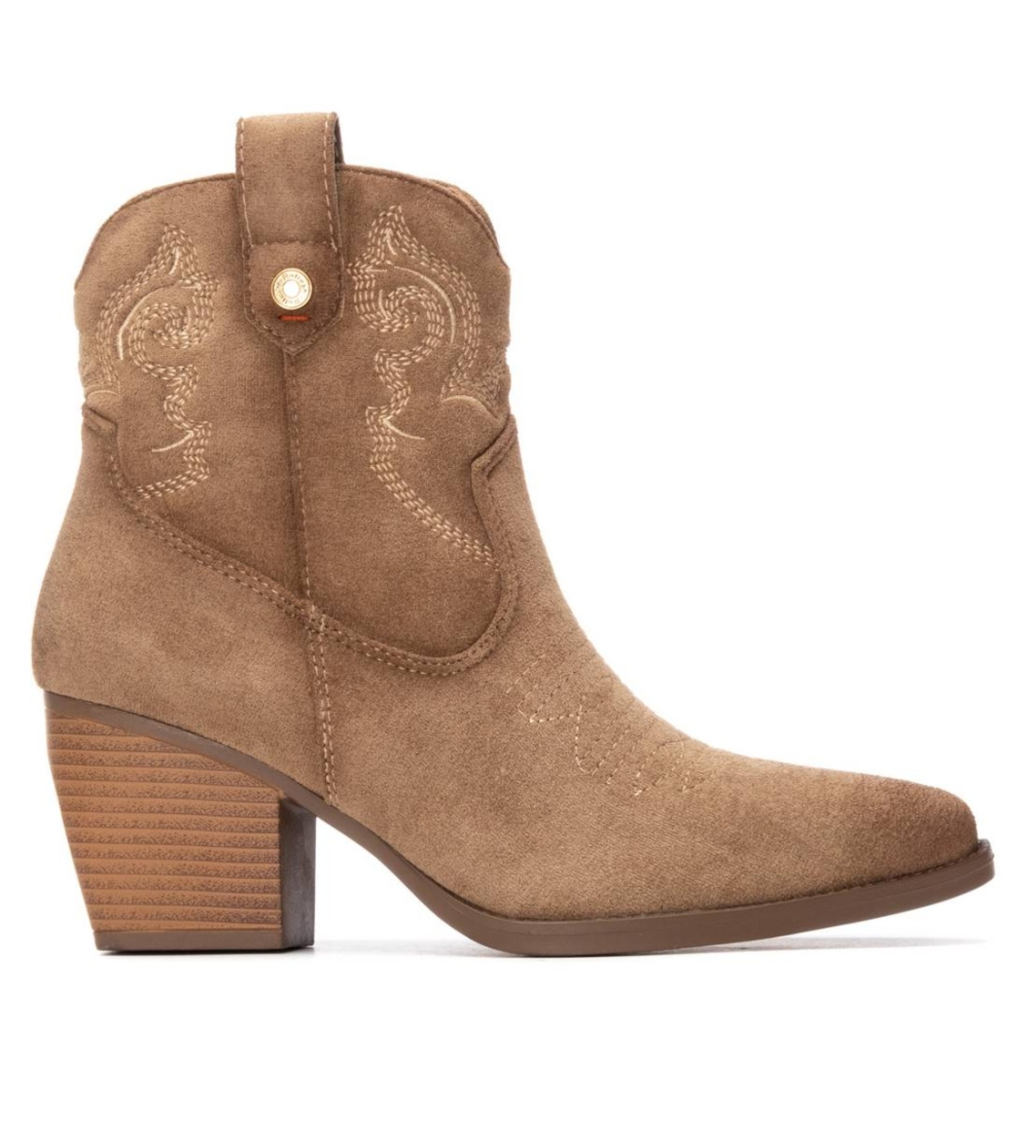 Refresh für Damen. 17301402-BEIGE Stiefelette 173014 beige (36), 3 bis 5 cm, Reißverschluss, Lässig