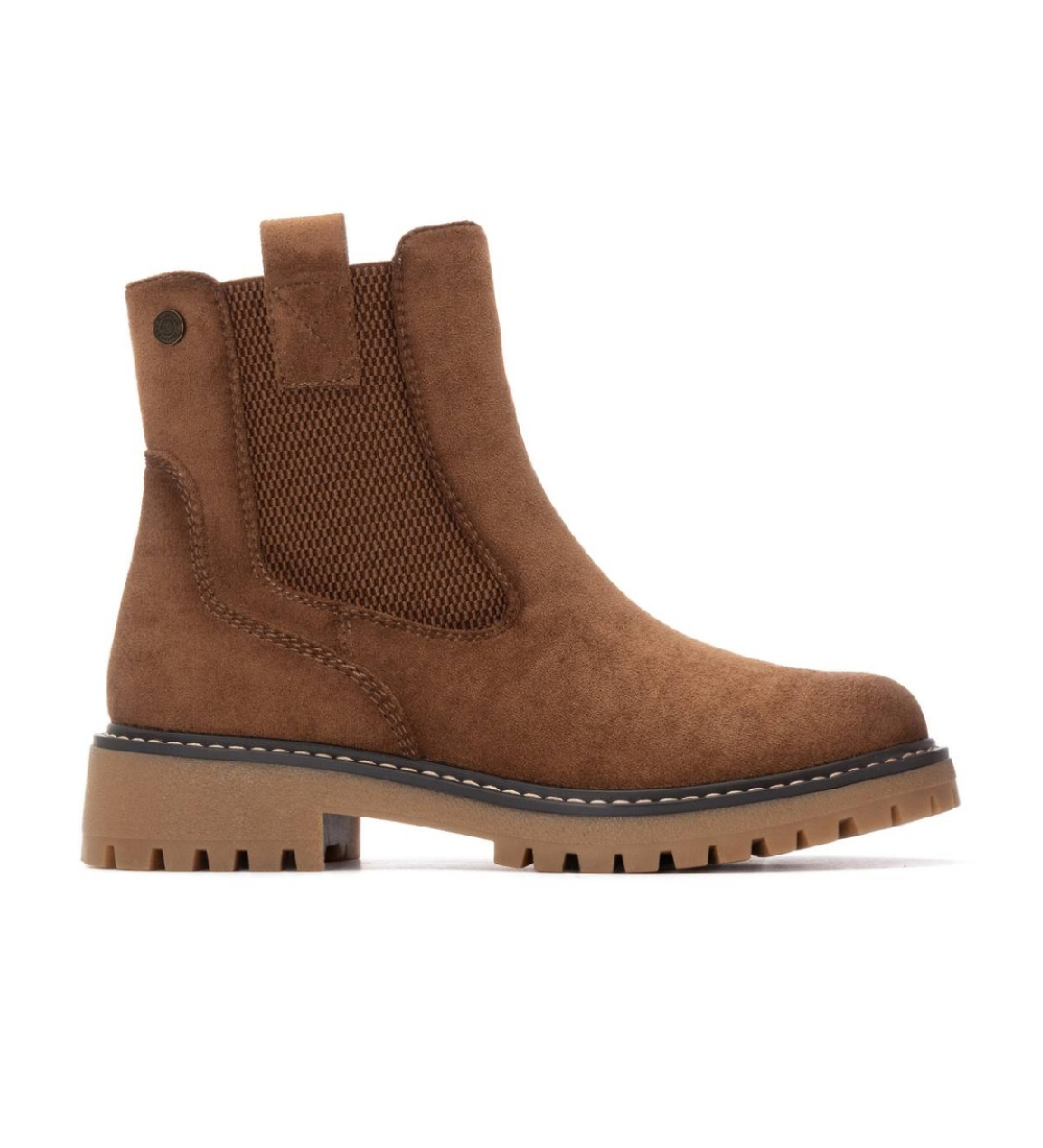 Refresh für Damen. 17302701-TAUPE Stiefelette 173027 braun (39), Wohnung, 1 bis 3 cm, Reißverschluss, Lässig