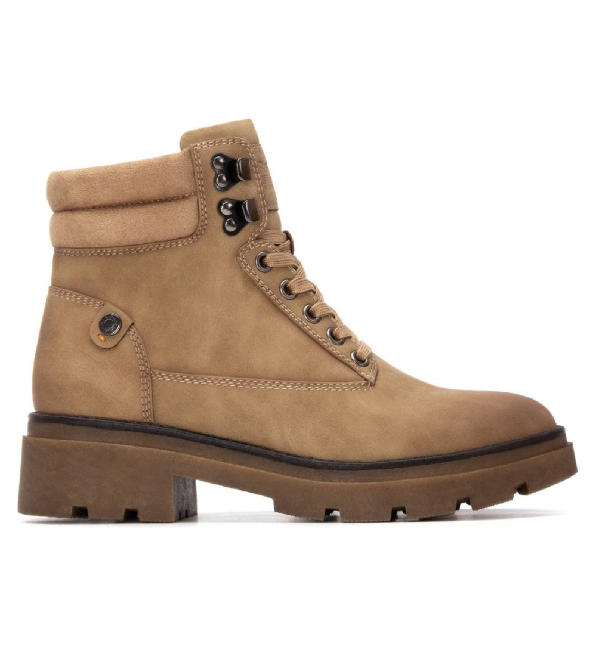 Refresh für Damen. 17318703-BEIGE Stiefelette 173187 braun (37), Wohnung, 1 bis 3 cm, Reißverschluss, Lässig, Draußen