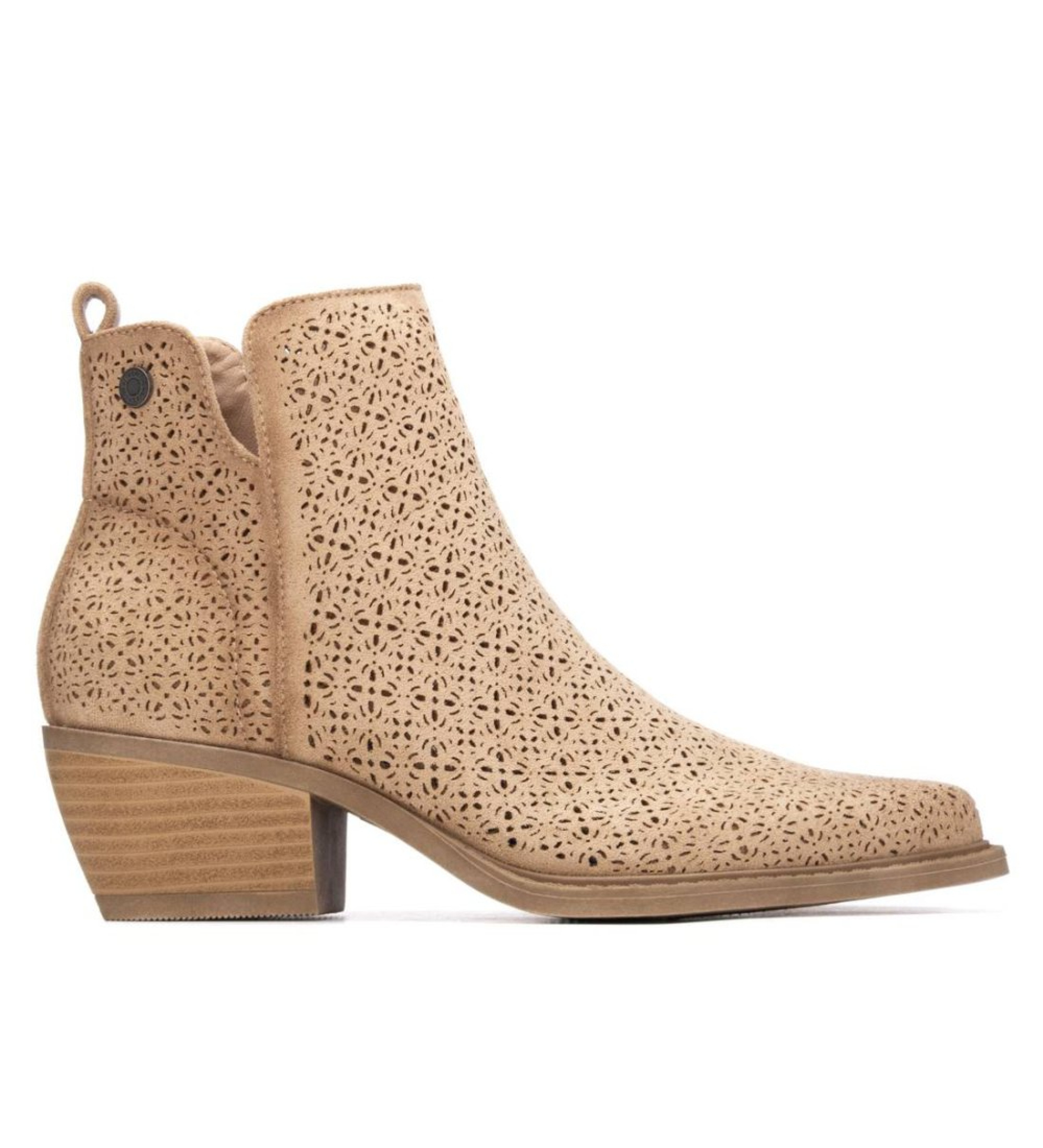 Refresh für Damen. 17504101-BEIGE Stiefelette 175041 beige (38), Braun, 3 bis 5 cm, Reißverschluss, Lässig
