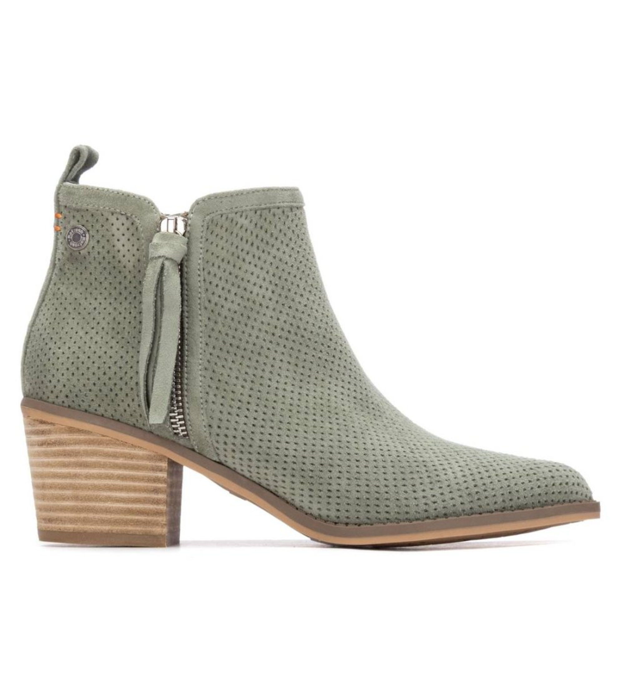 Refresh für Damen. 17515103-AQUA Stiefelette 175151 grün (36), 3 bis 5 cm, Reißverschluss, Lässig