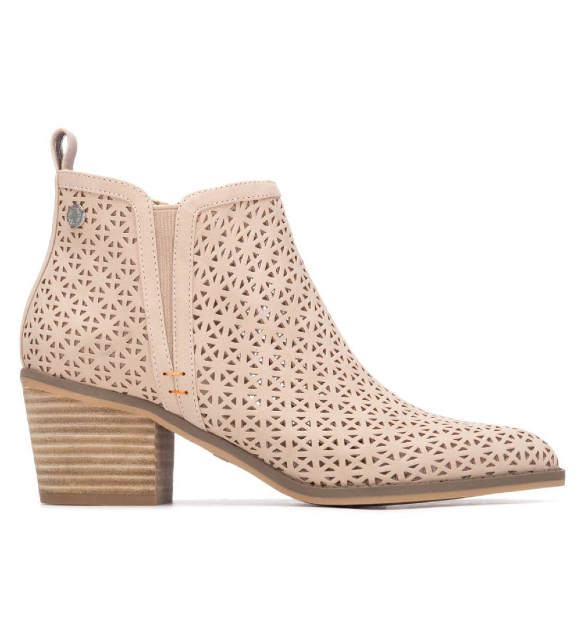 Refresh für Damen. 17515203-NUDE Stiefelette 175152 beige (40), Braun, 3 bis 5 cm, Reißverschluss, Lässig